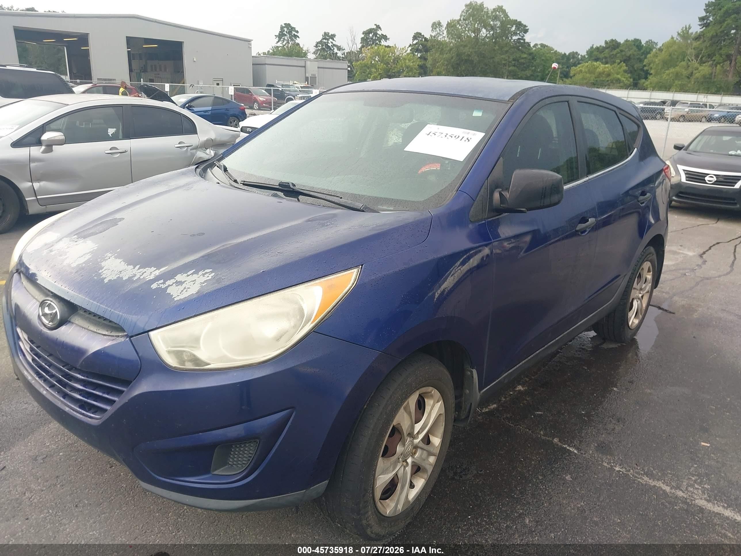 2010 Hyundai Tucson Gls Blue vin: KM8JT3AC1AU071333