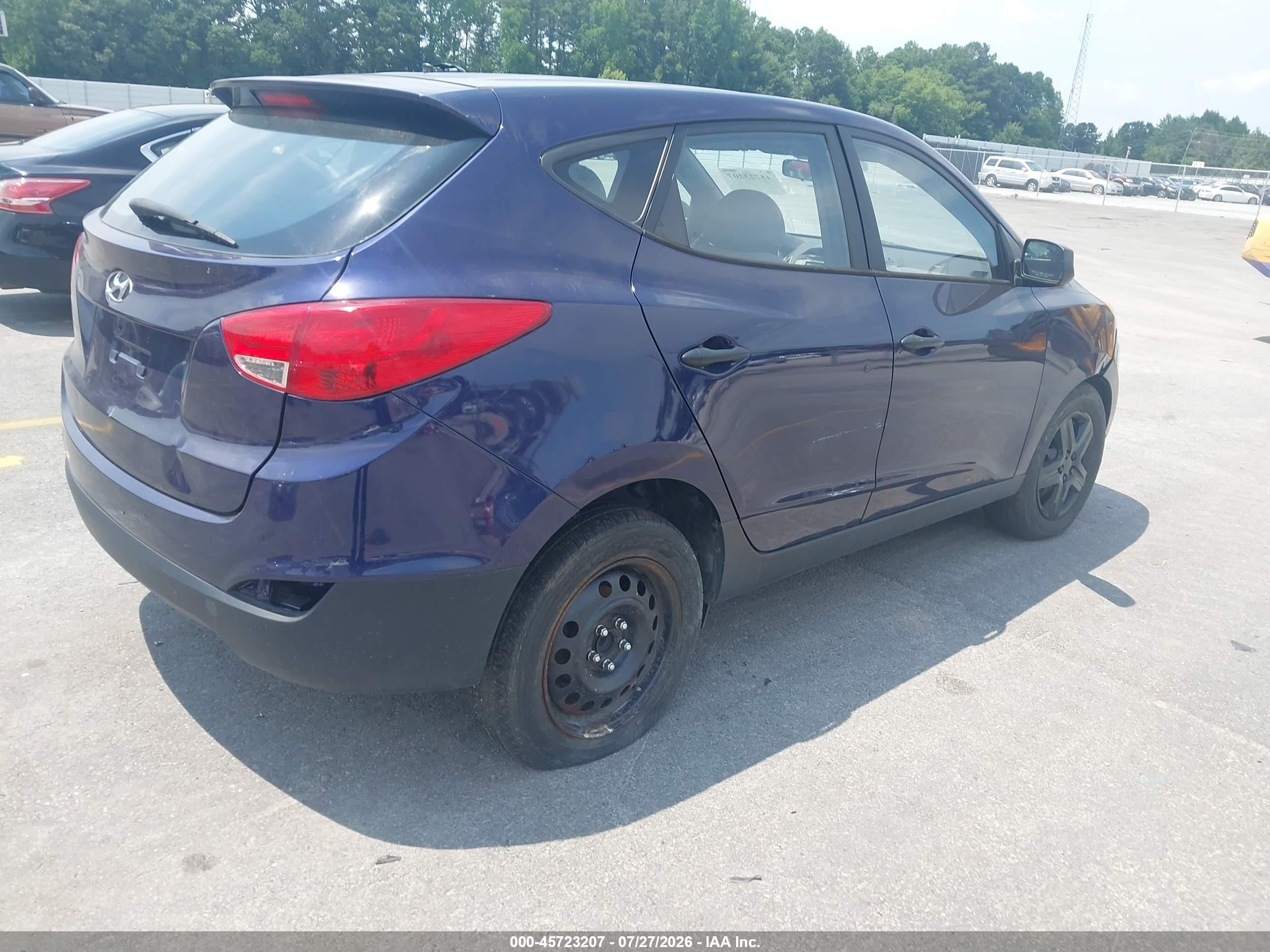 2010 Hyundai Tucson Gls Blue vin: KM8JT3AC4AU041324