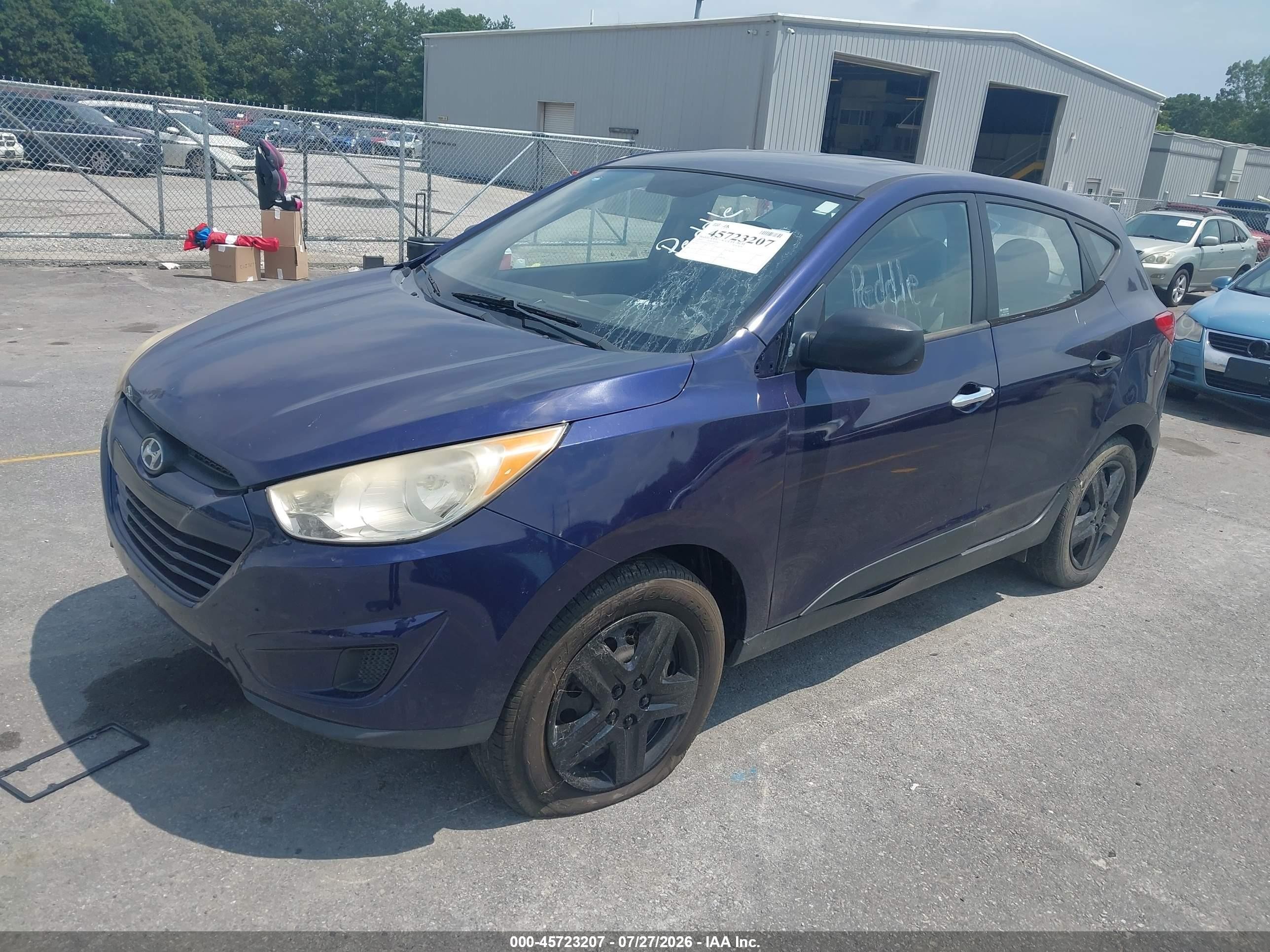 2010 Hyundai Tucson Gls Blue vin: KM8JT3AC4AU041324