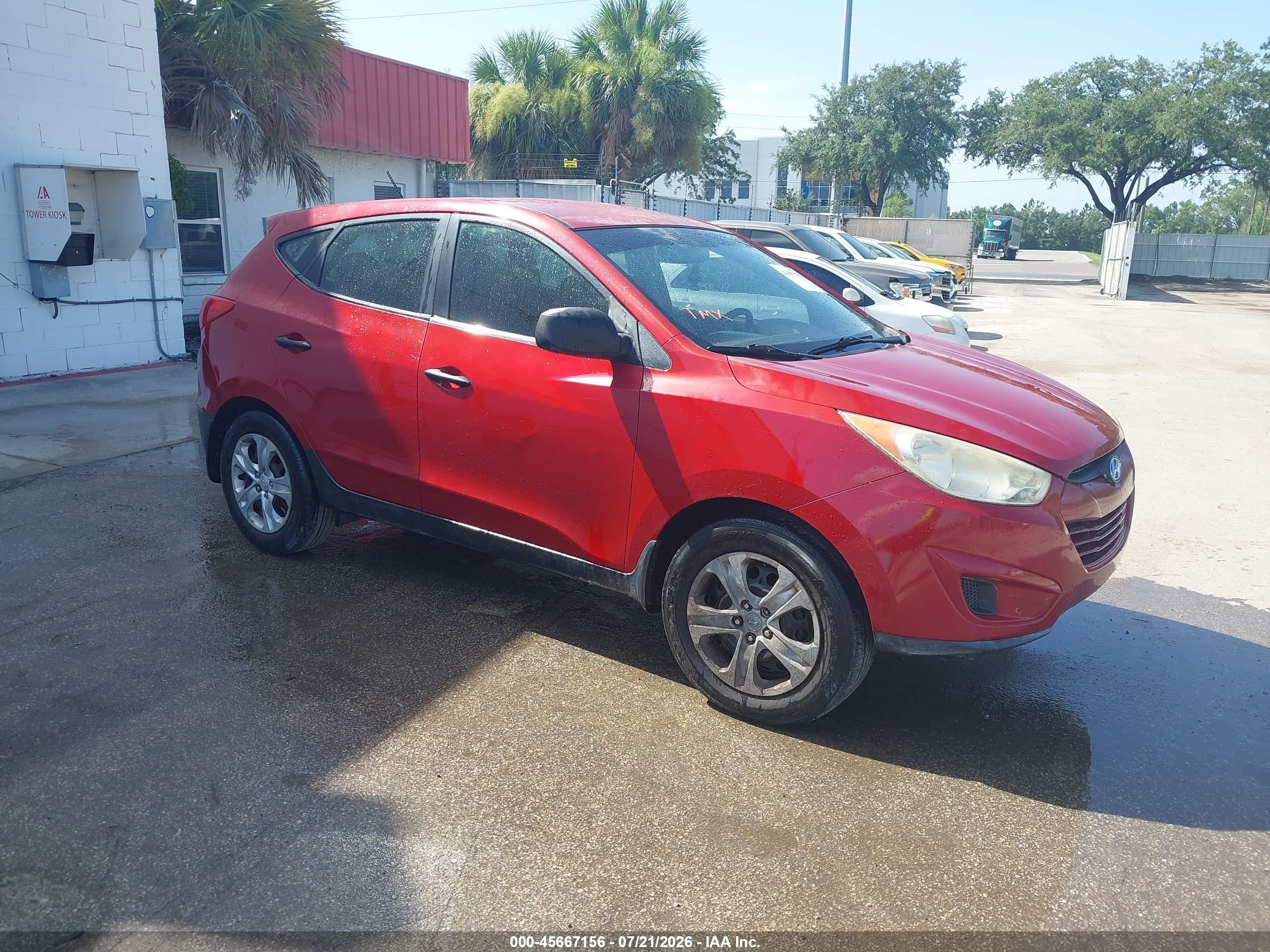 2010 Hyundai Tucson Gls Red vin: KM8JT3AC8AU077887