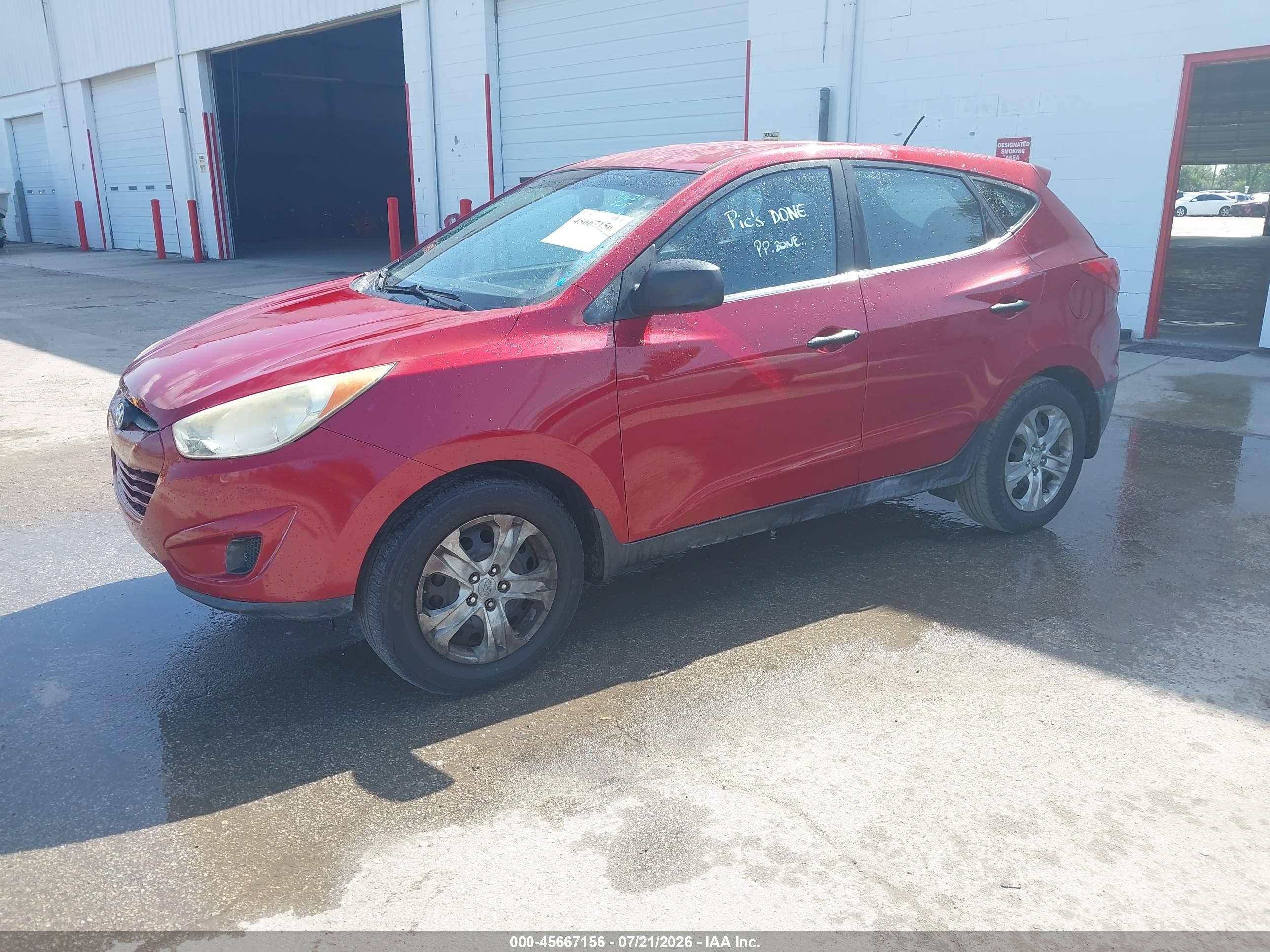 2010 Hyundai Tucson Gls Red vin: KM8JT3AC8AU077887