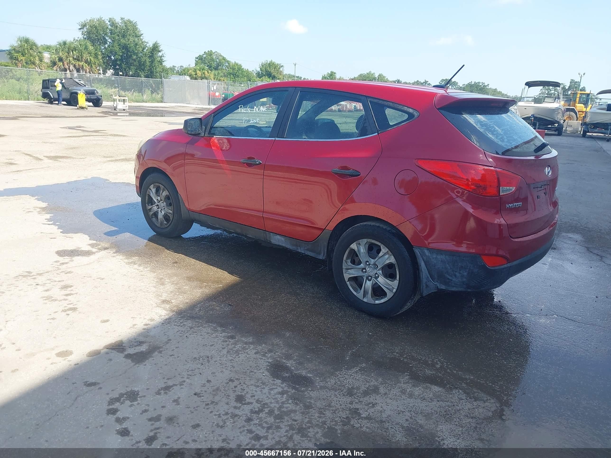 2010 Hyundai Tucson Gls Red vin: KM8JT3AC8AU077887