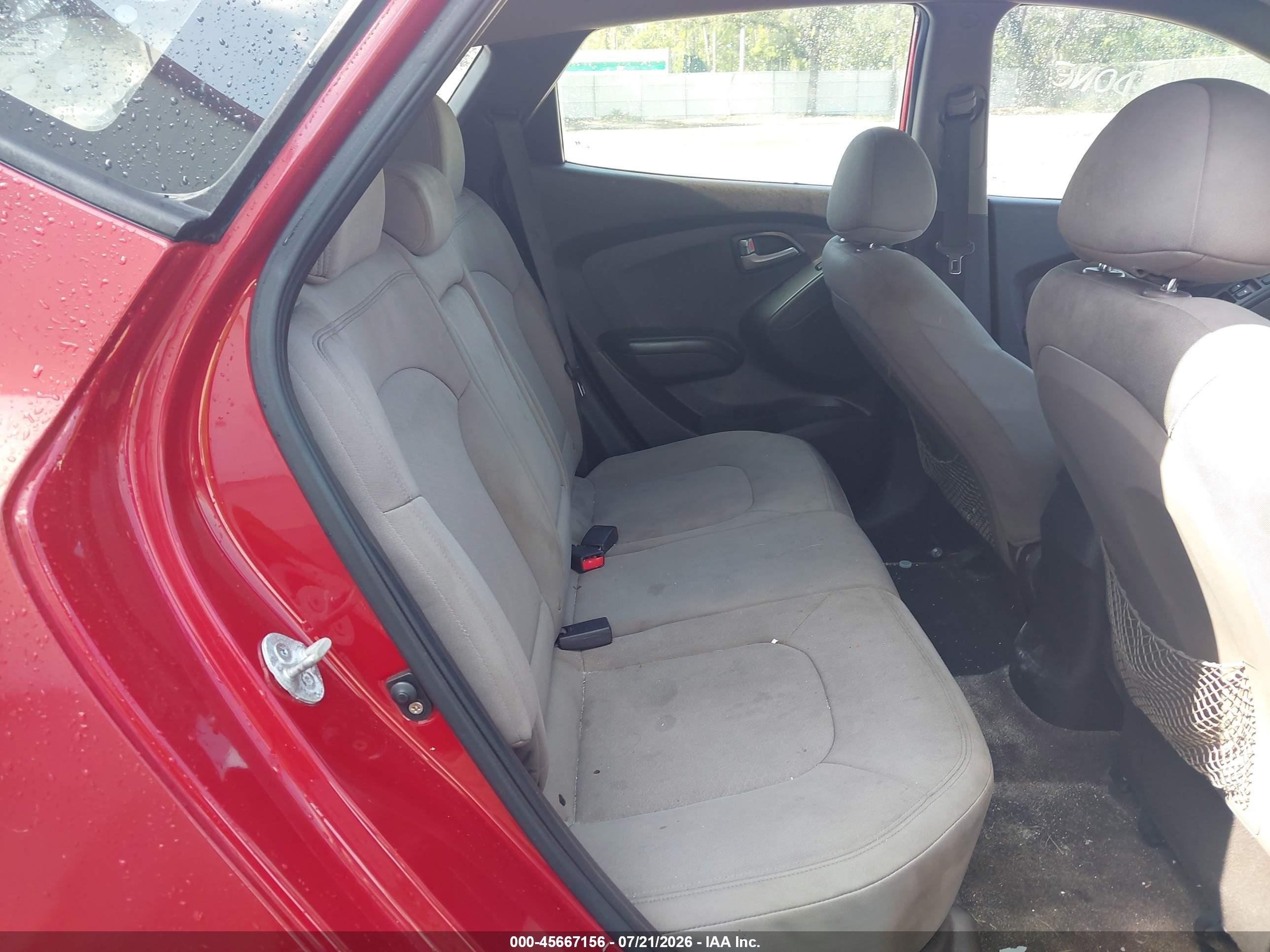 2010 Hyundai Tucson Gls Red vin: KM8JT3AC8AU077887