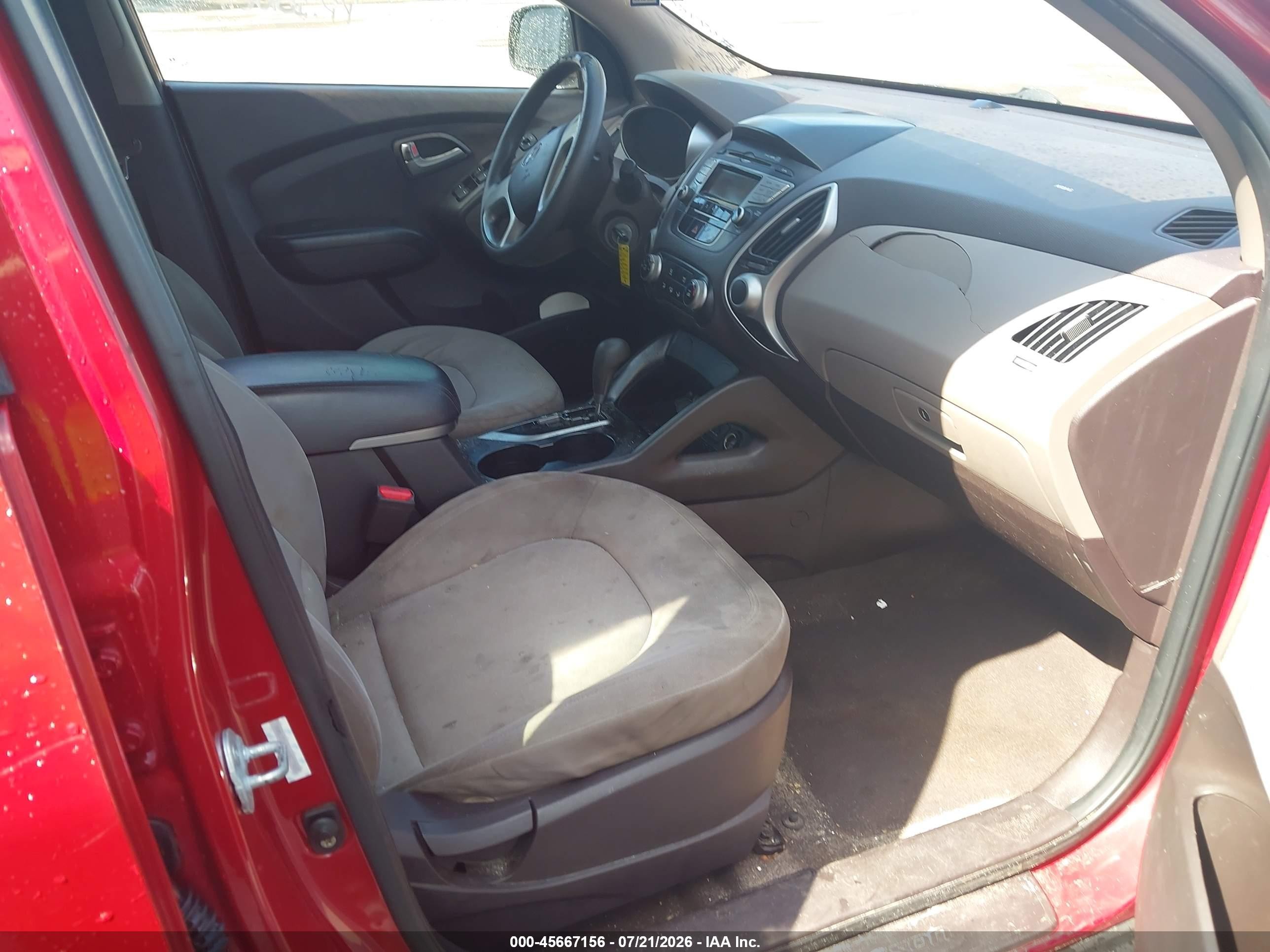 2010 Hyundai Tucson Gls Red vin: KM8JT3AC8AU077887