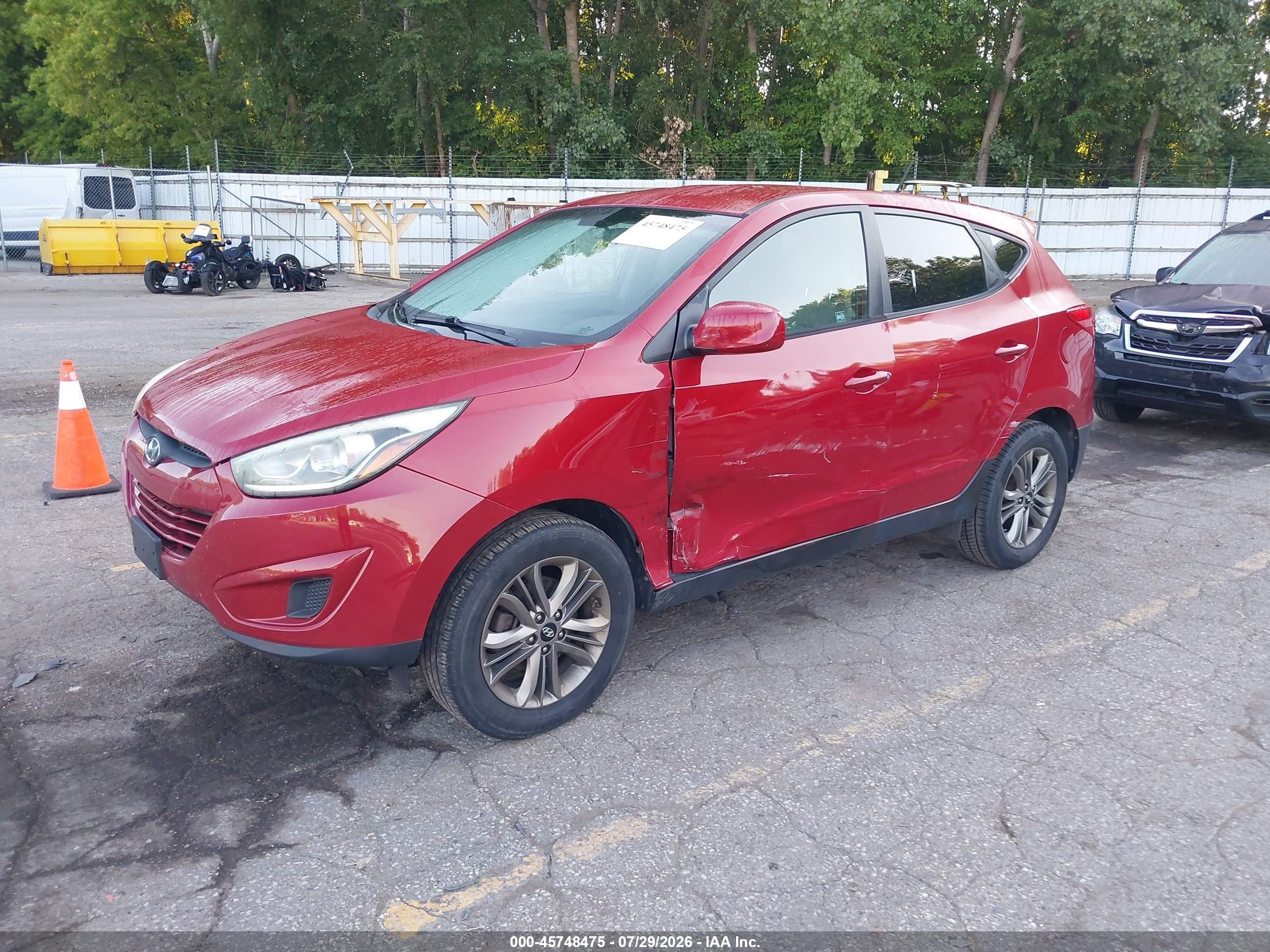 2014 Hyundai Tucson Gls Red vin: KM8JT3AF1EU829901