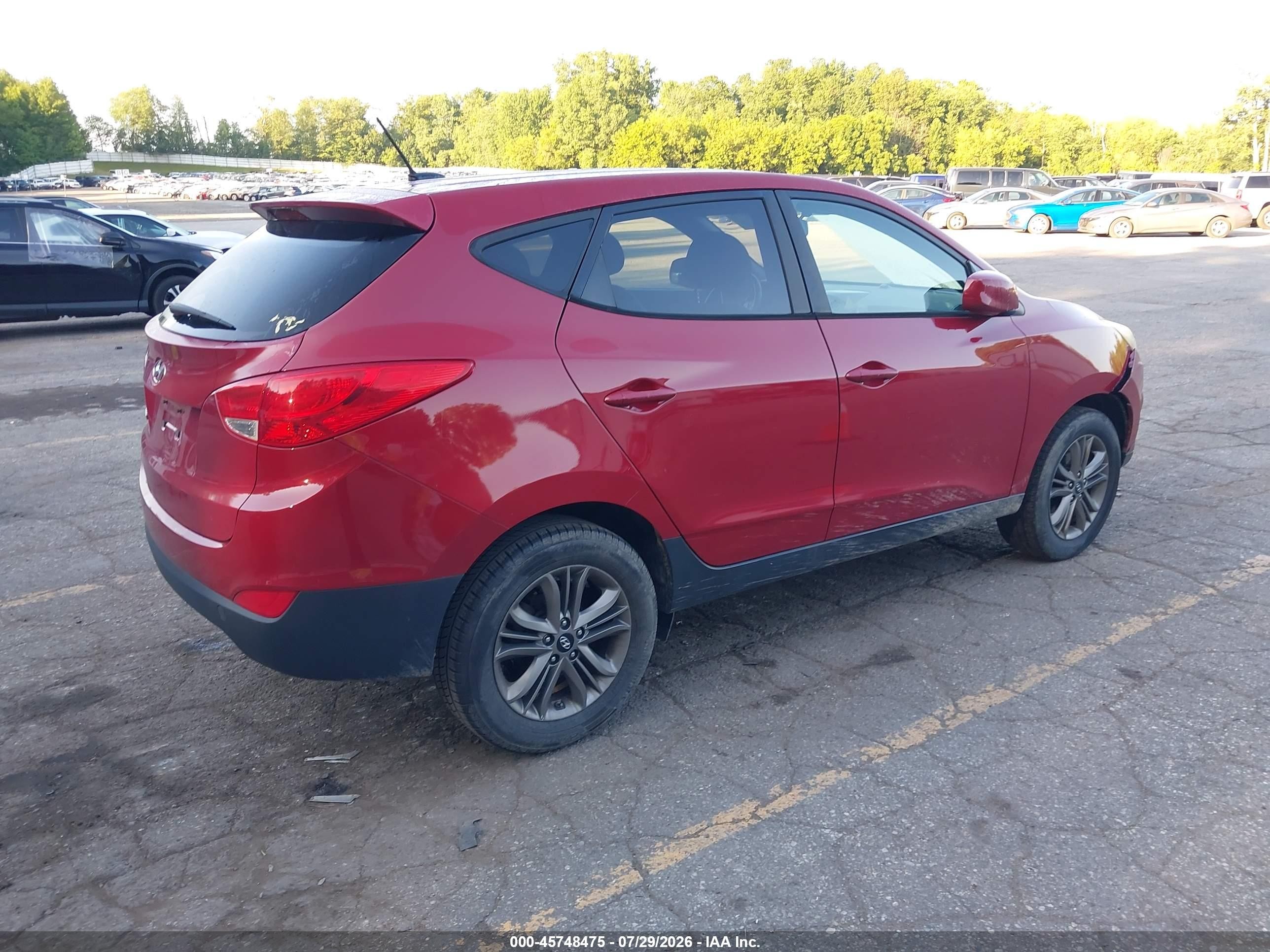 2014 Hyundai Tucson Gls Red vin: KM8JT3AF1EU829901