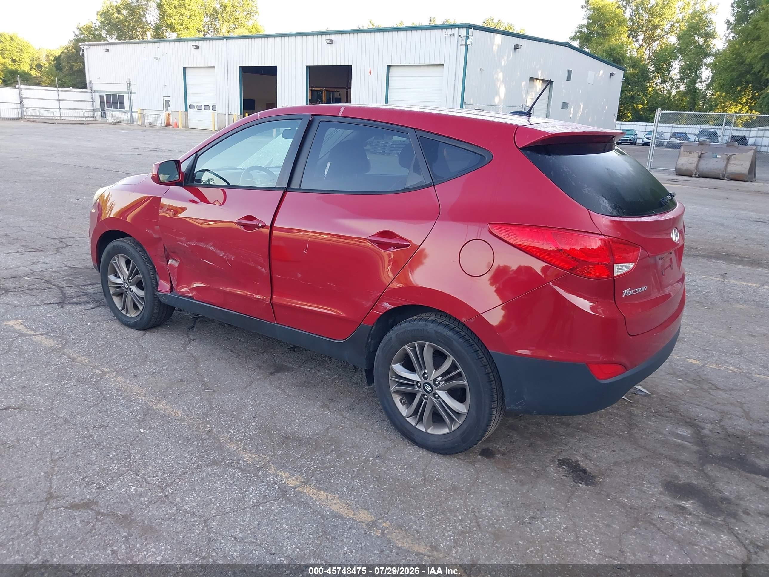 2014 Hyundai Tucson Gls Red vin: KM8JT3AF1EU829901
