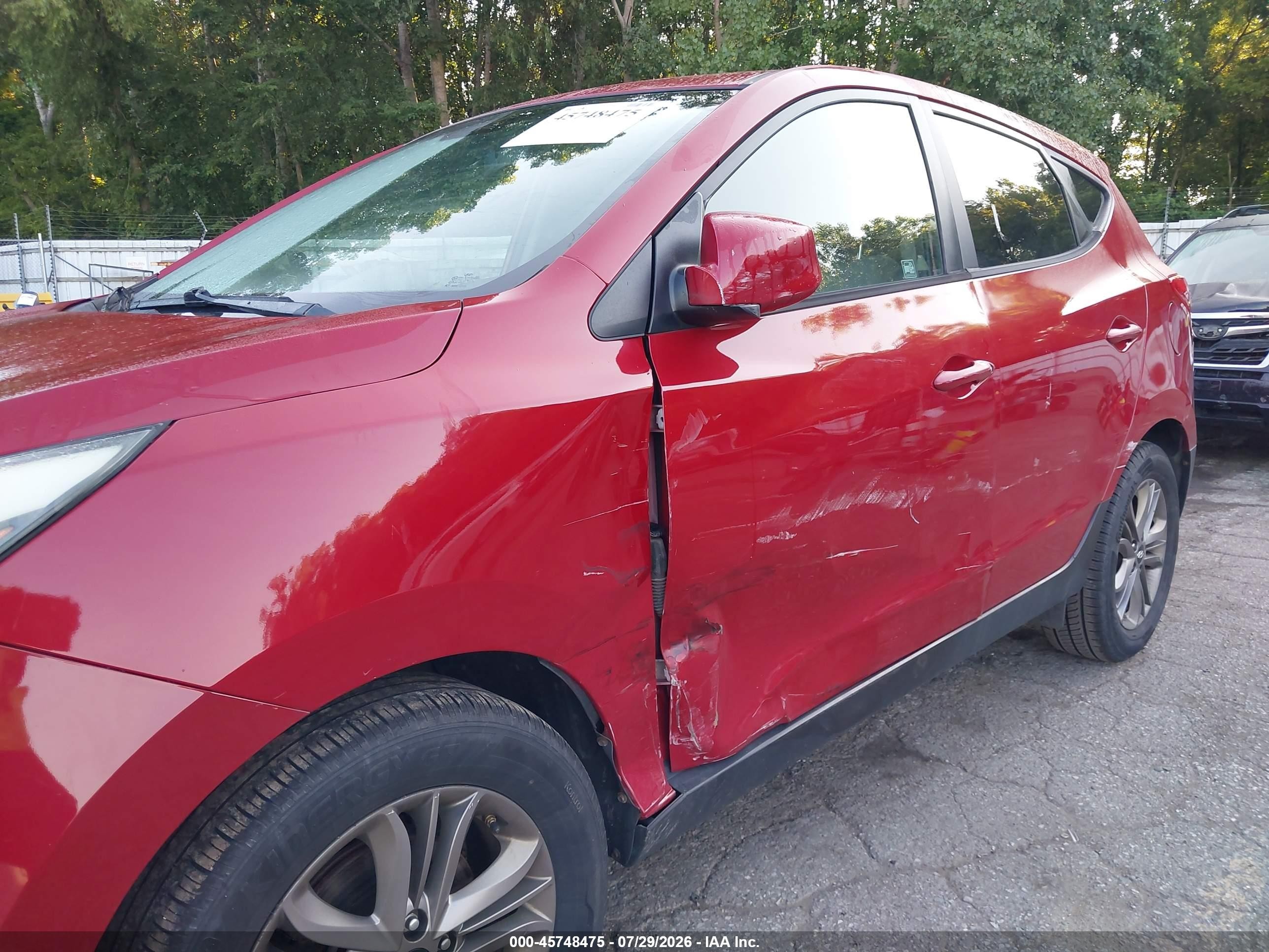 2014 Hyundai Tucson Gls Red vin: KM8JT3AF1EU829901