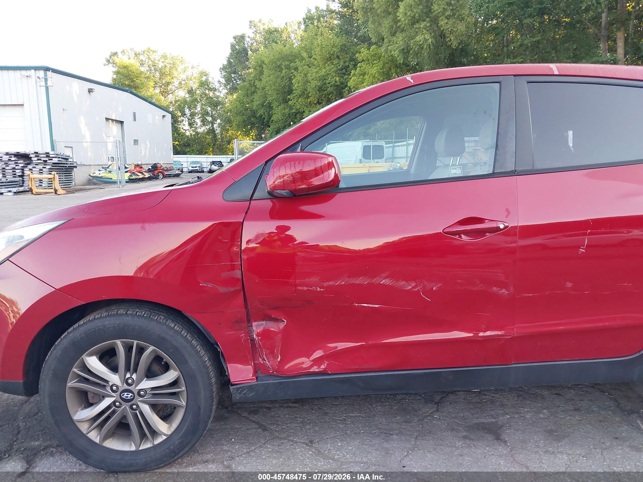 2014 Hyundai Tucson Gls Red vin: KM8JT3AF1EU829901