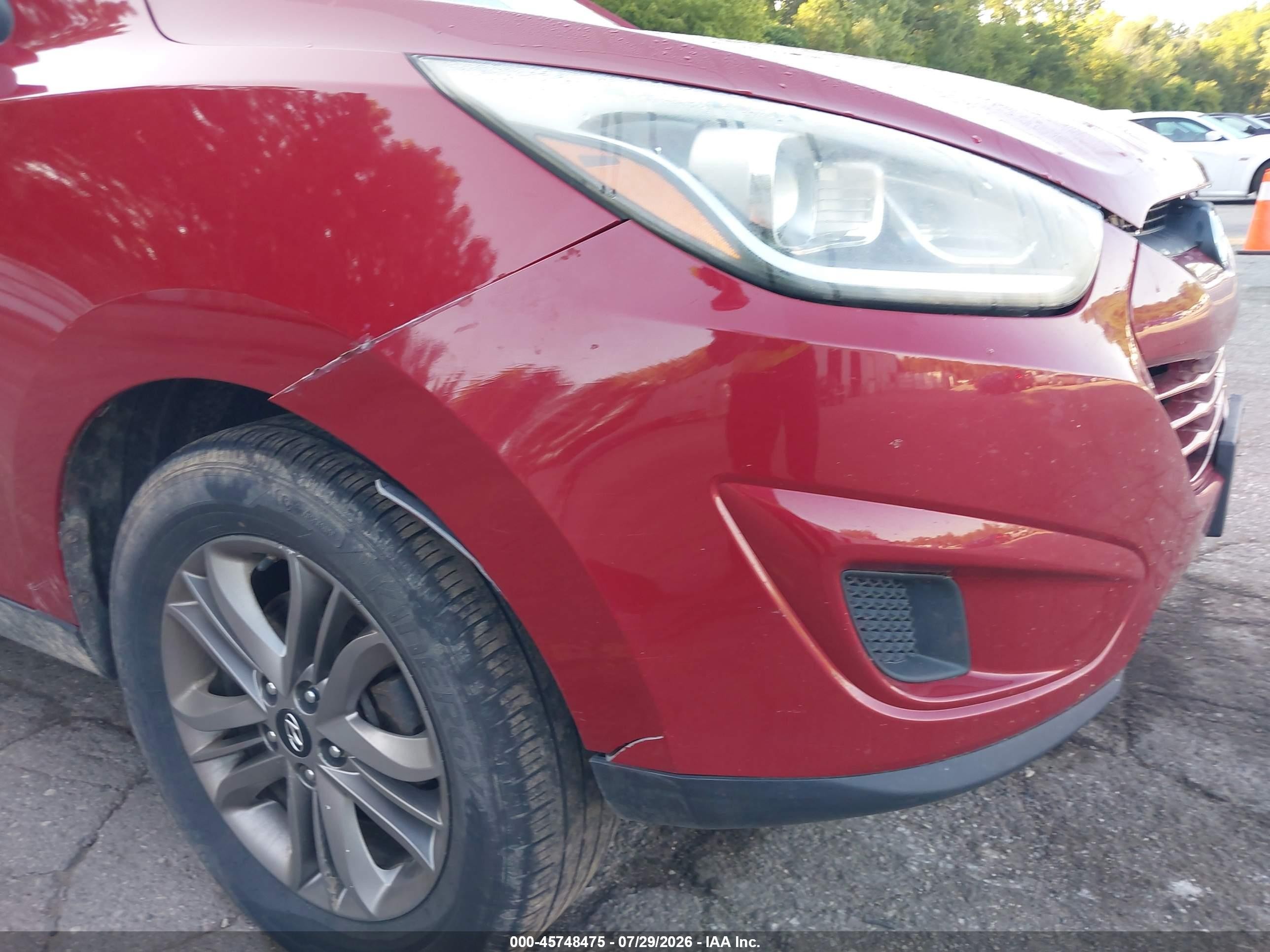 2014 Hyundai Tucson Gls Red vin: KM8JT3AF1EU829901