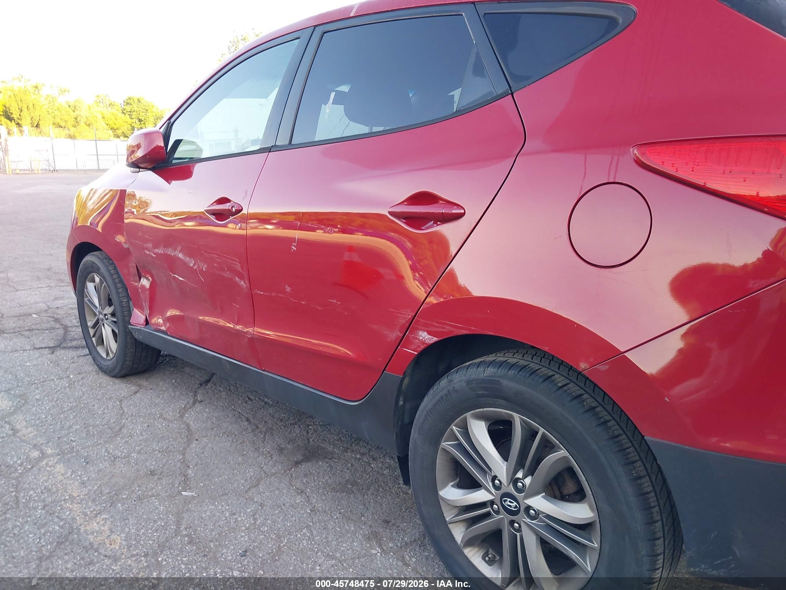 2014 Hyundai Tucson Gls Red vin: KM8JT3AF1EU829901