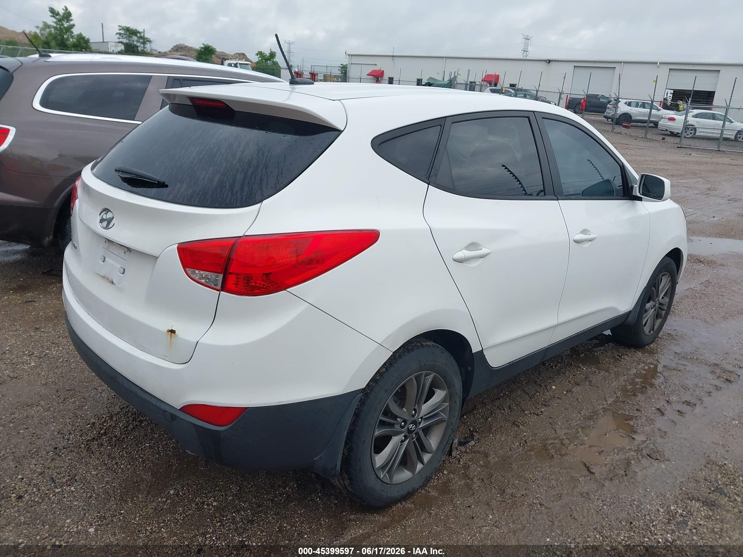 2014 Hyundai Tucson Gls White vin: KM8JT3AF2EU851888