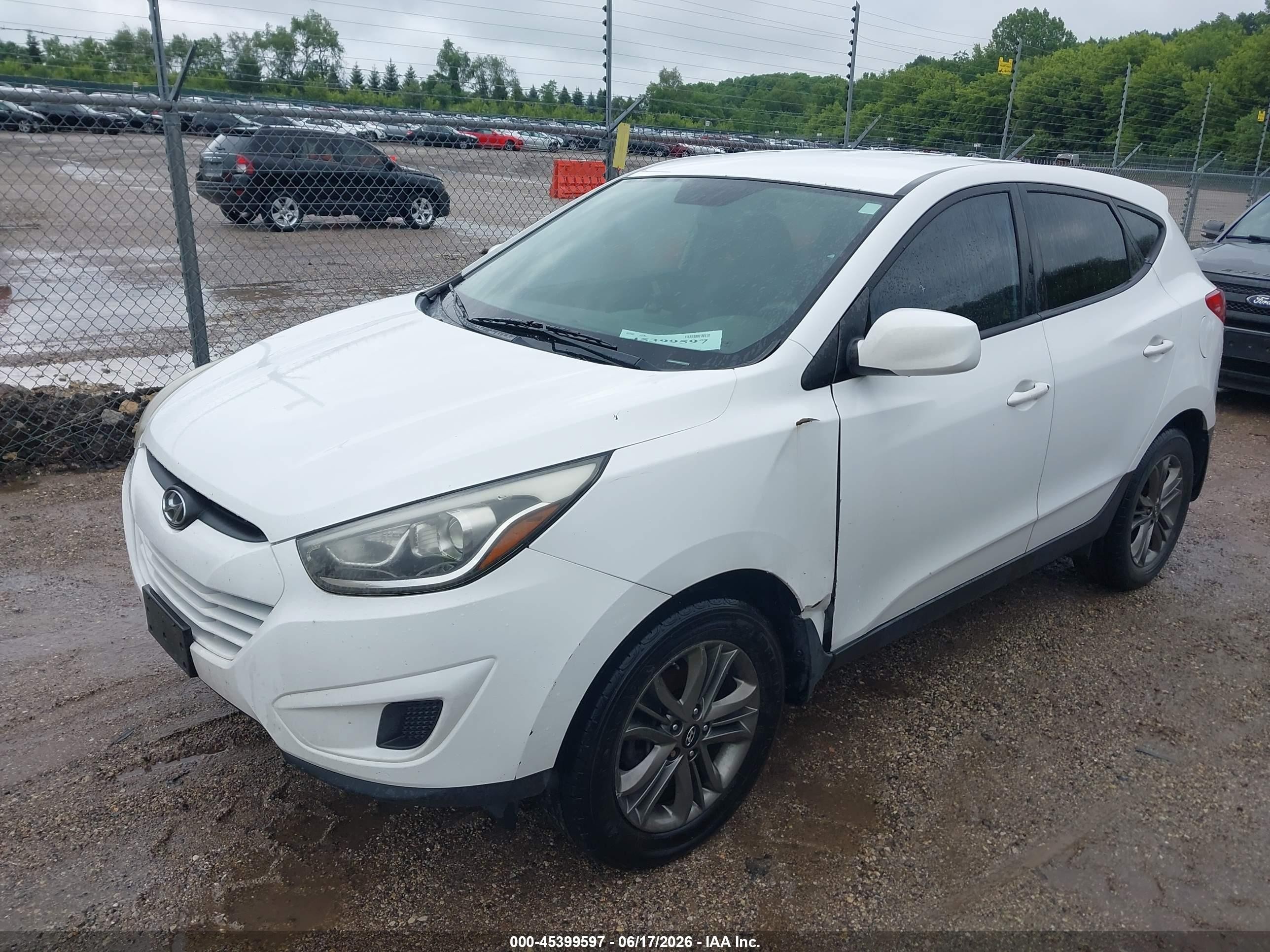 2014 Hyundai Tucson Gls White vin: KM8JT3AF2EU851888