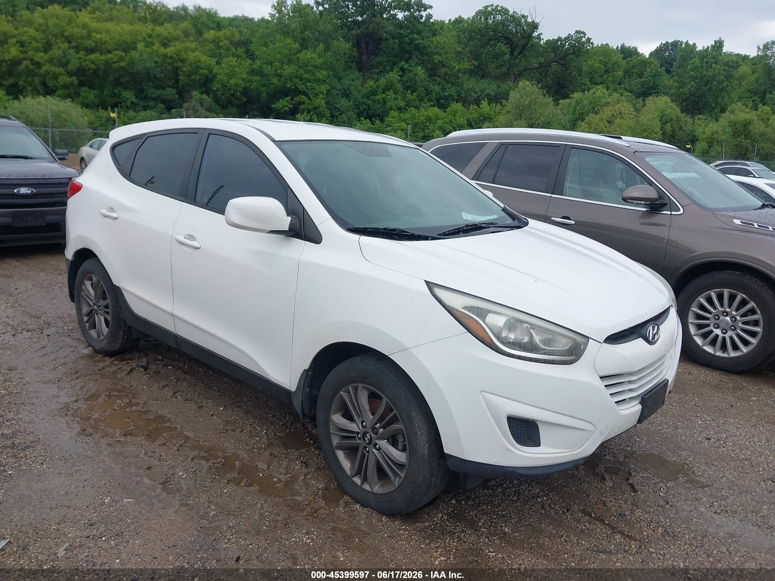 2014 Hyundai Tucson Gls White vin: KM8JT3AF2EU851888