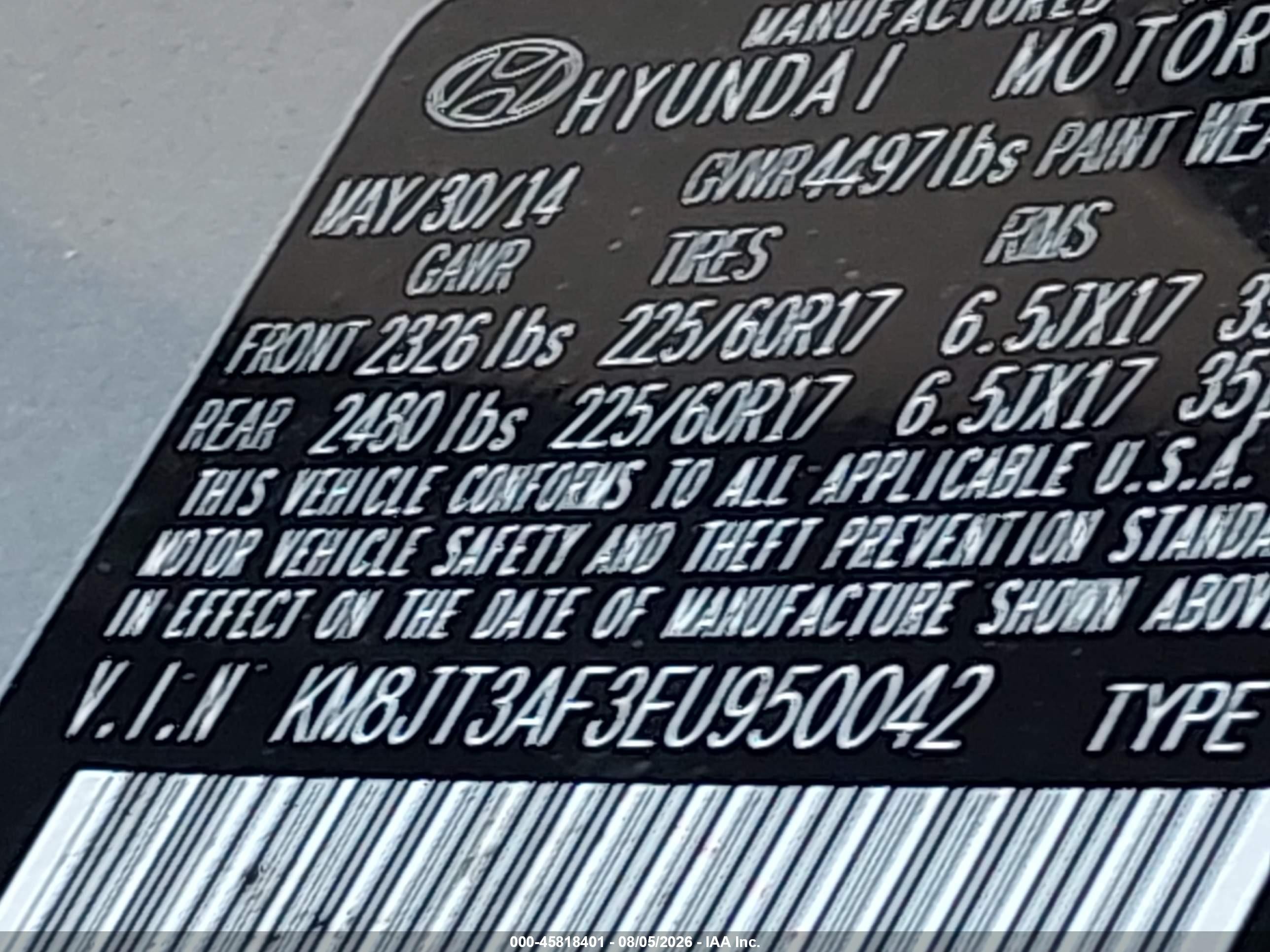 2014 Hyundai Tucson Gls Серебряный vin: KM8JT3AF3EU950042
