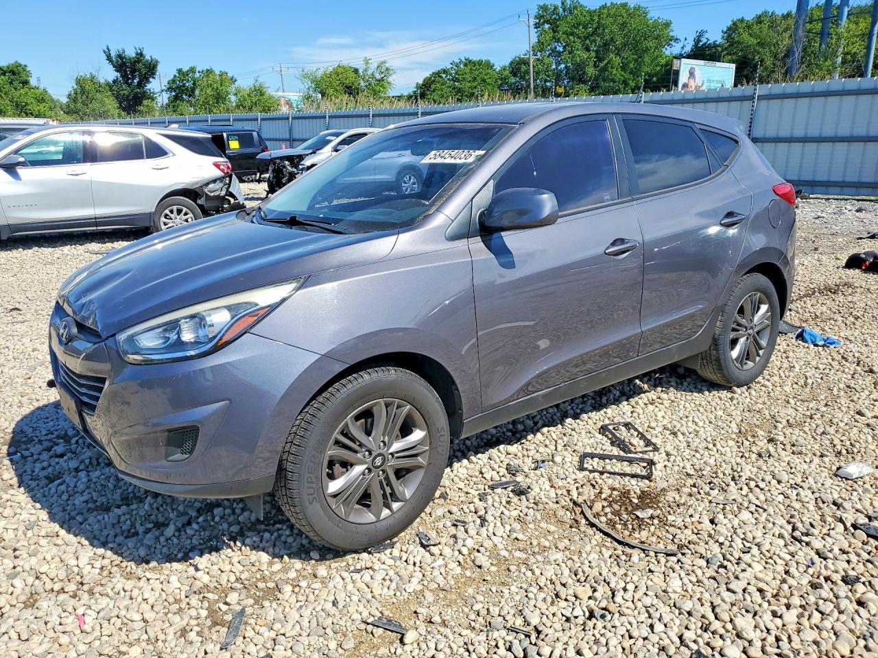 2014 Hyundai Tucson Gls Gray vin: KM8JT3AF8EU924973