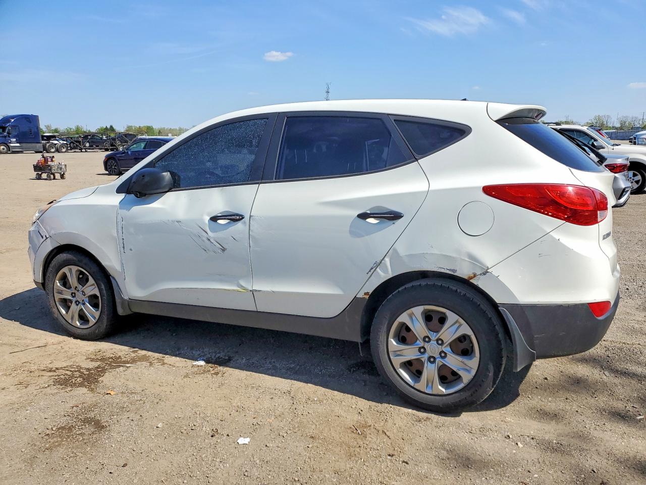 2013 Hyundai Tucson Gl White vin: KM8JTCAC0DU730684