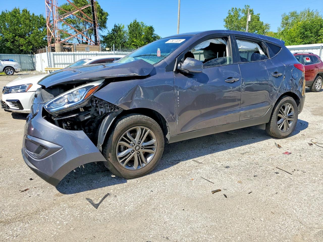 2014 Hyundai Tucson Gls Charcoal vin: KM8JTCAF0EU940763