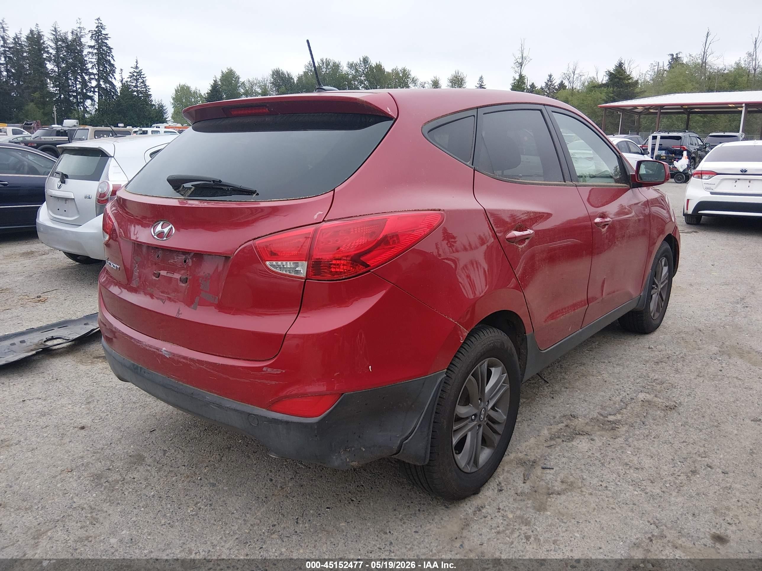 2015 Hyundai Tucson Gls Red vin: KM8JTCAF0FU040768
