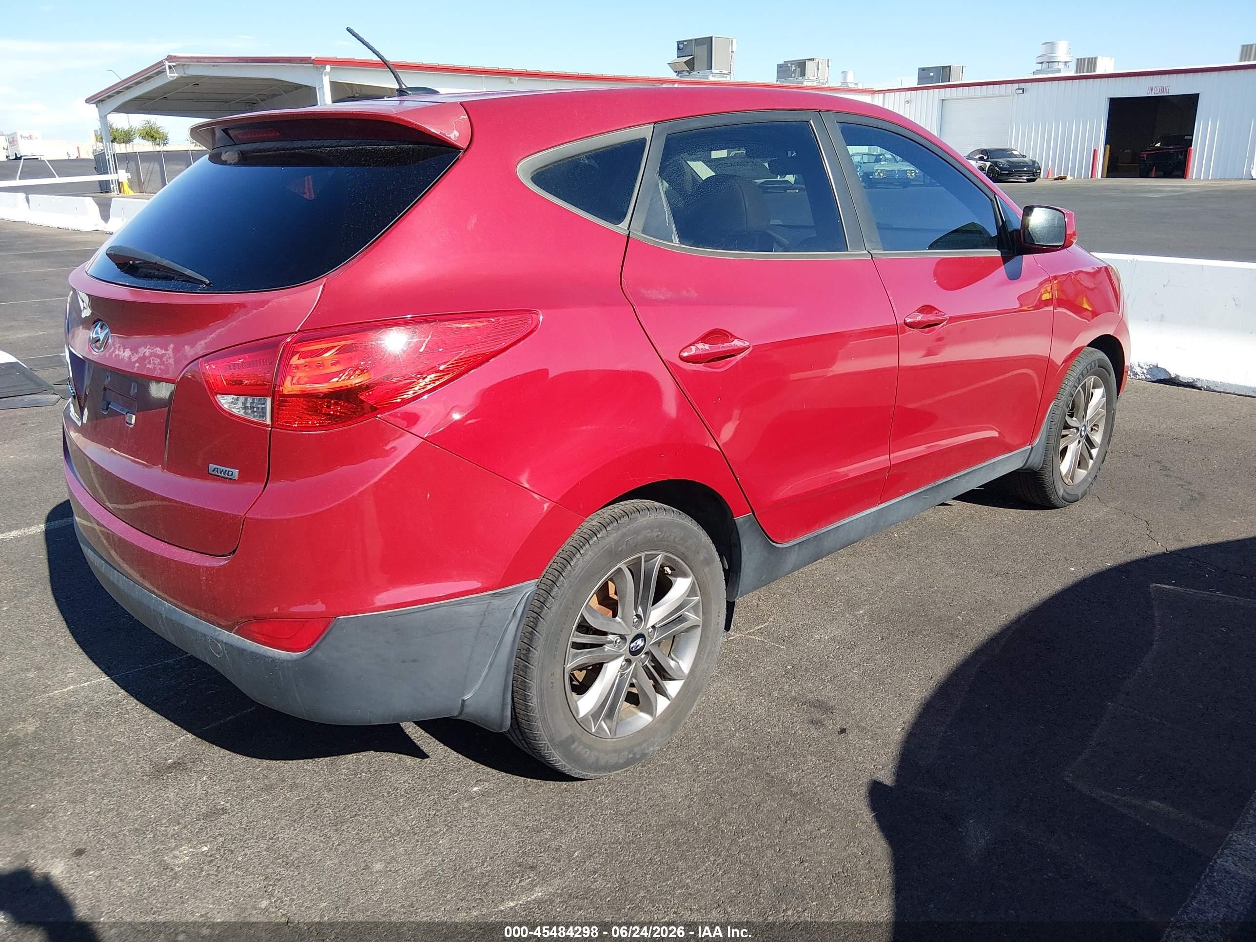 2015 Hyundai Tucson Gls Red vin: KM8JTCAF0FU070014
