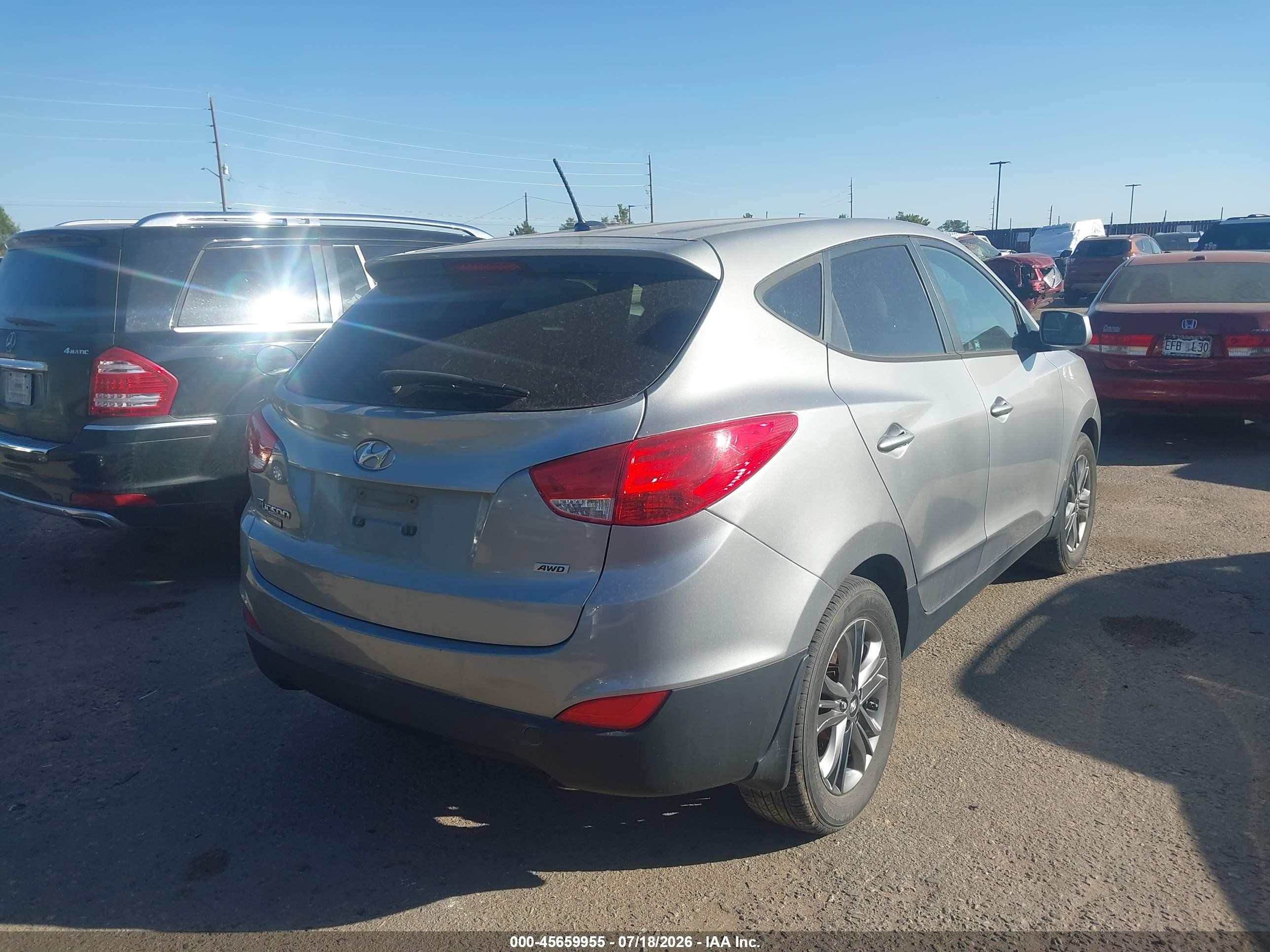 2015 Hyundai Tucson Gls Silver vin: KM8JTCAF4FU033578