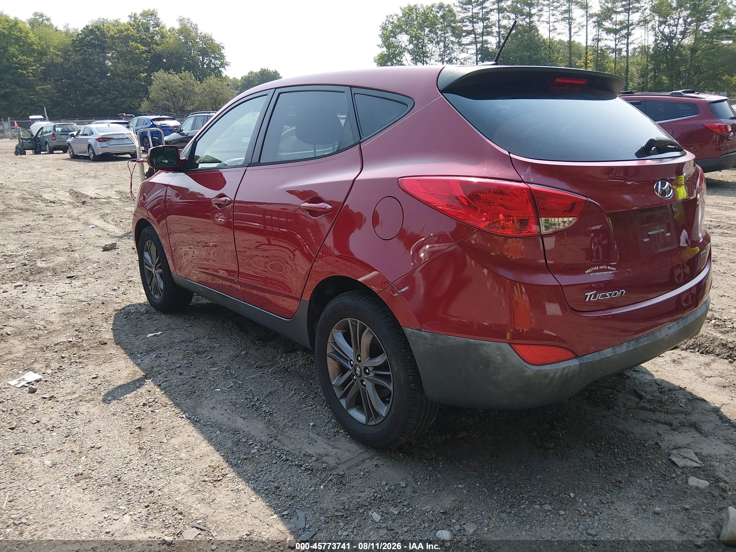 2015 Hyundai Tucson Gls Красный vin: KM8JTCAF4FU050834