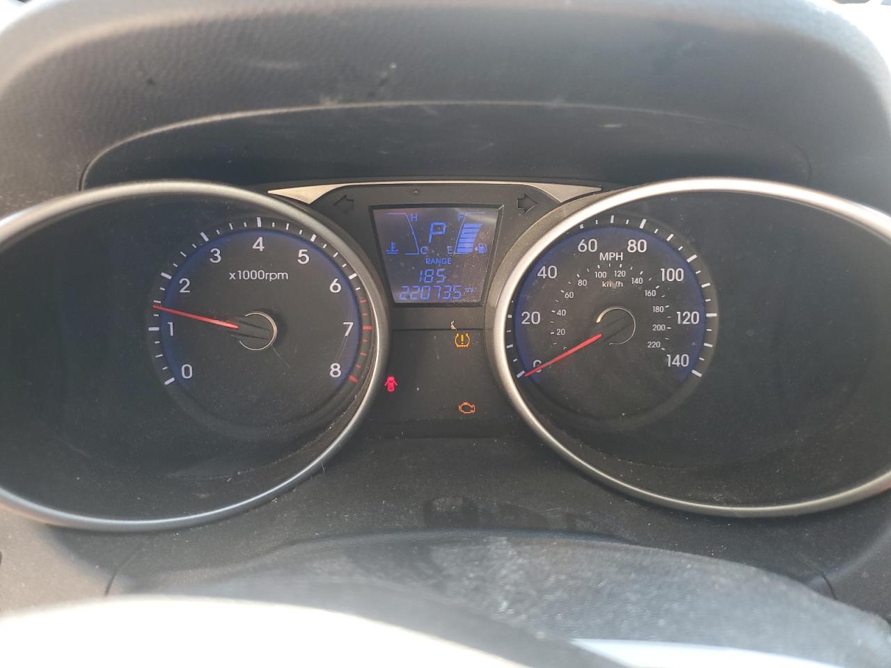 2014 Hyundai Tucson Gls Black vin: KM8JTCAF6EU855989 Damage: Warning Light - Engine, On, Unacceptable
