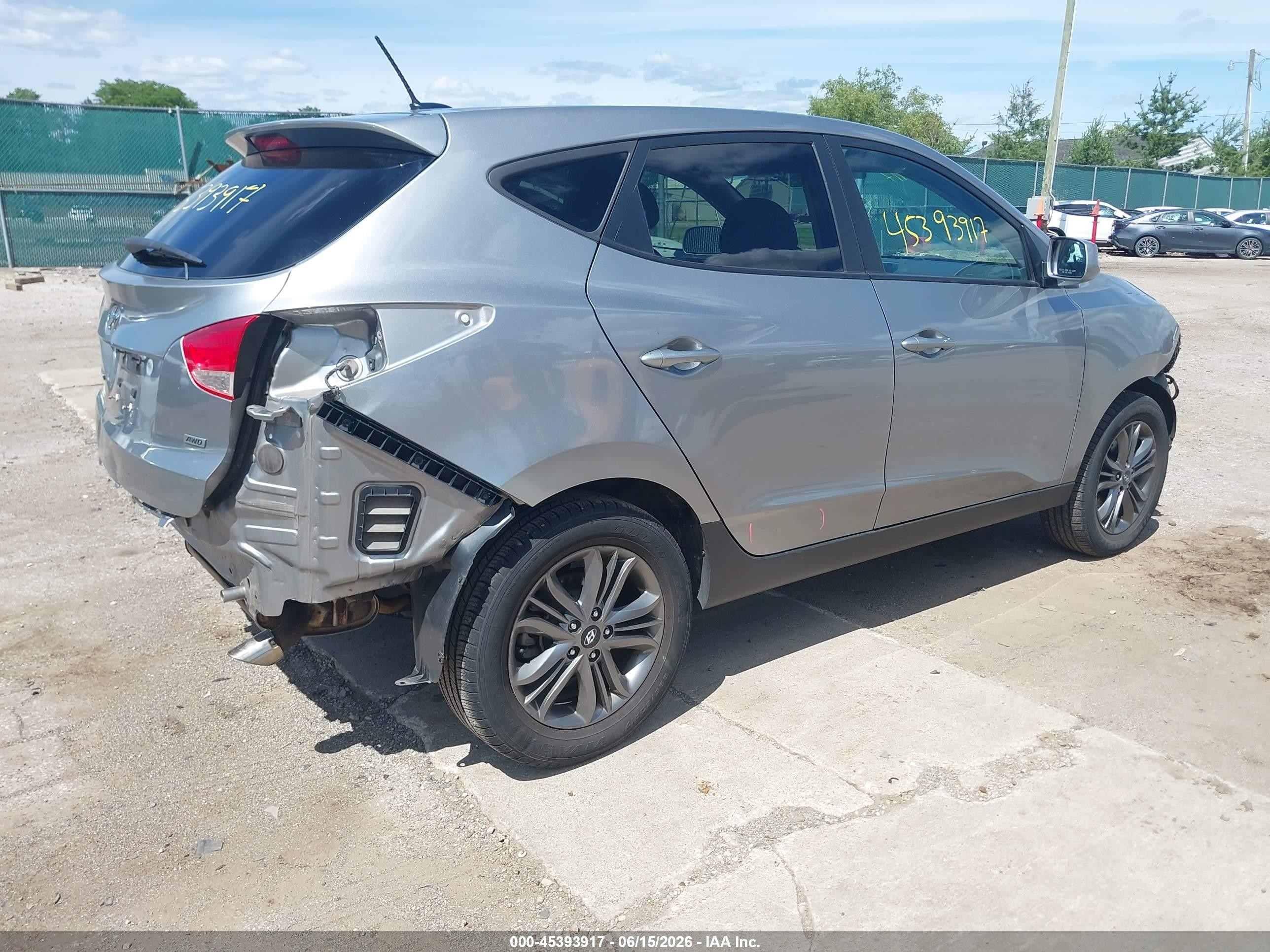 2015 Hyundai Tucson Gls Silver vin: KM8JTCAF6FU046901