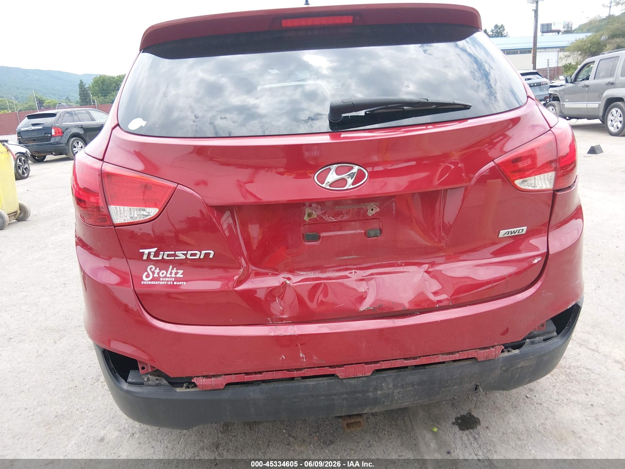 2014 Hyundai Tucson Gls Red vin: KM8JTCAF7EU817445