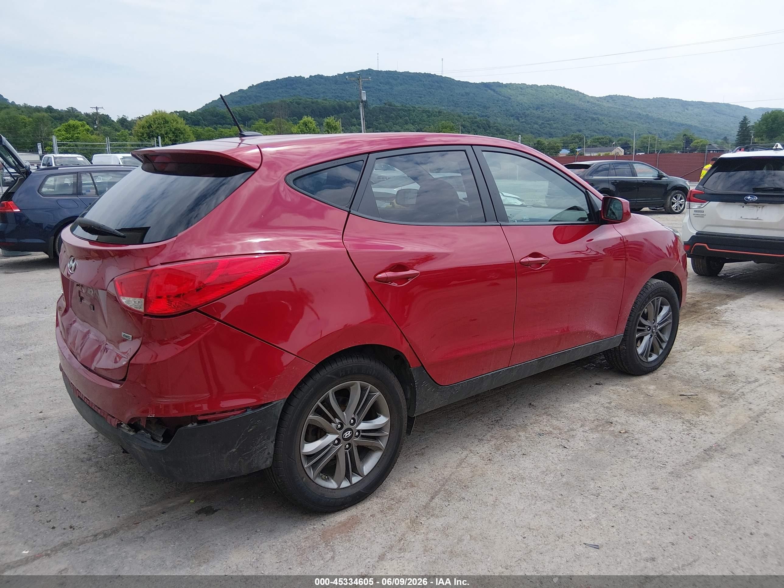 2014 Hyundai Tucson Gls Red vin: KM8JTCAF7EU817445