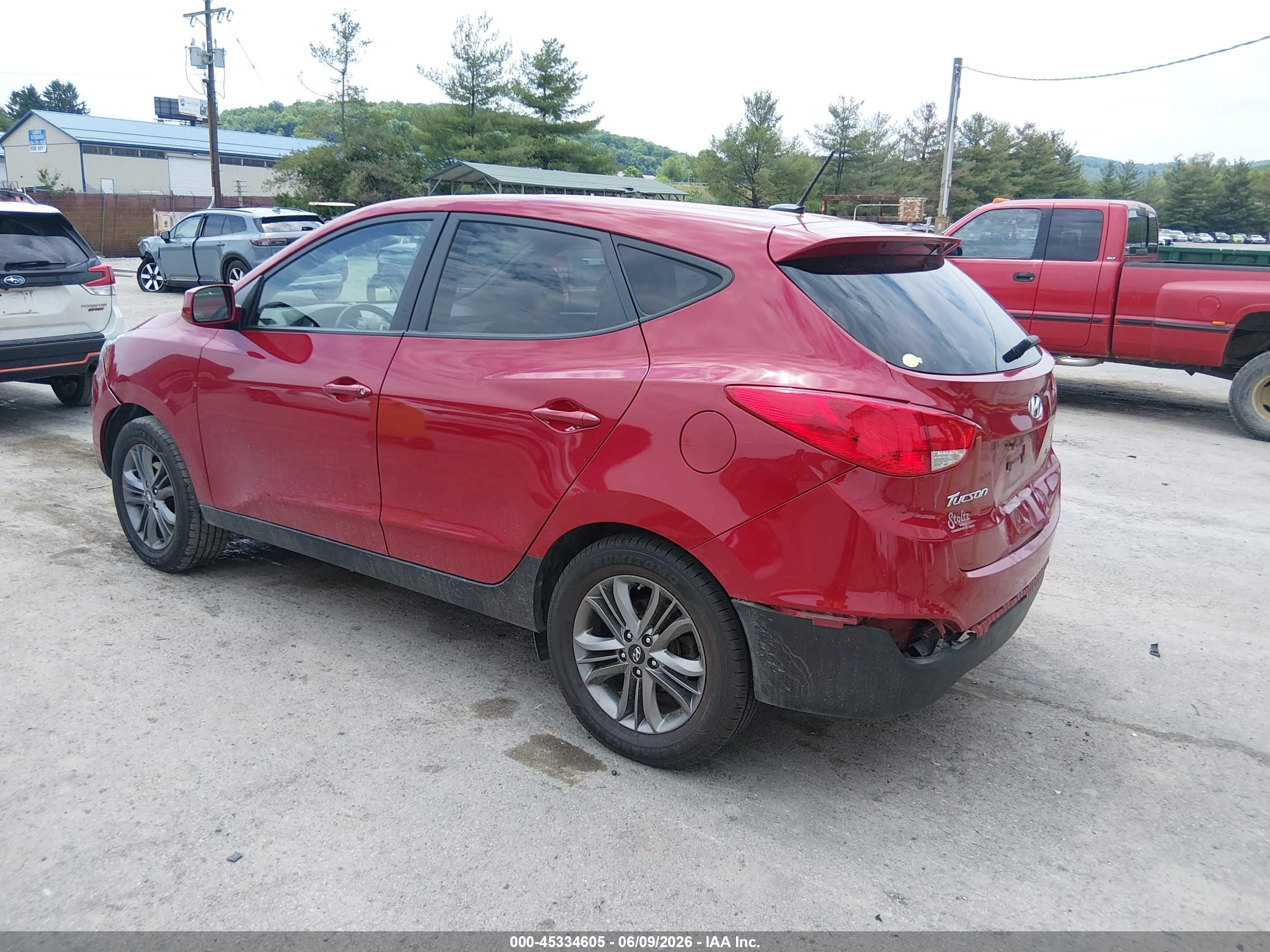 2014 Hyundai Tucson Gls Red vin: KM8JTCAF7EU817445