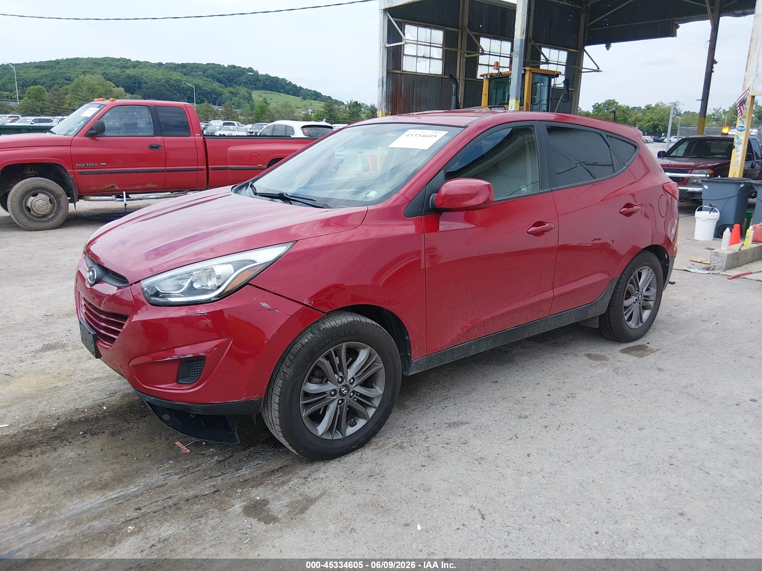 2014 Hyundai Tucson Gls Red vin: KM8JTCAF7EU817445