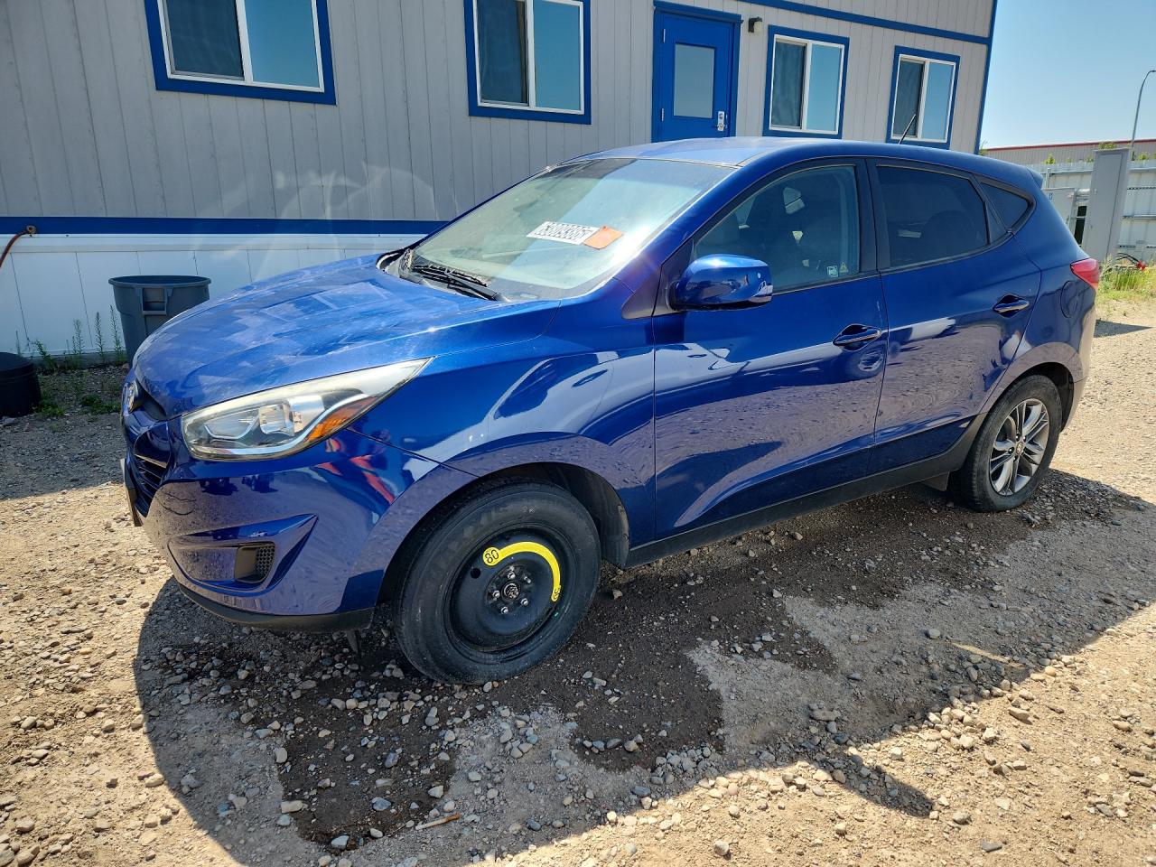 2015 Hyundai Tucson Gls Blue vin: KM8JTCAF7FU976869 Damage: Left Front Wheel, Missing, Replacement Required