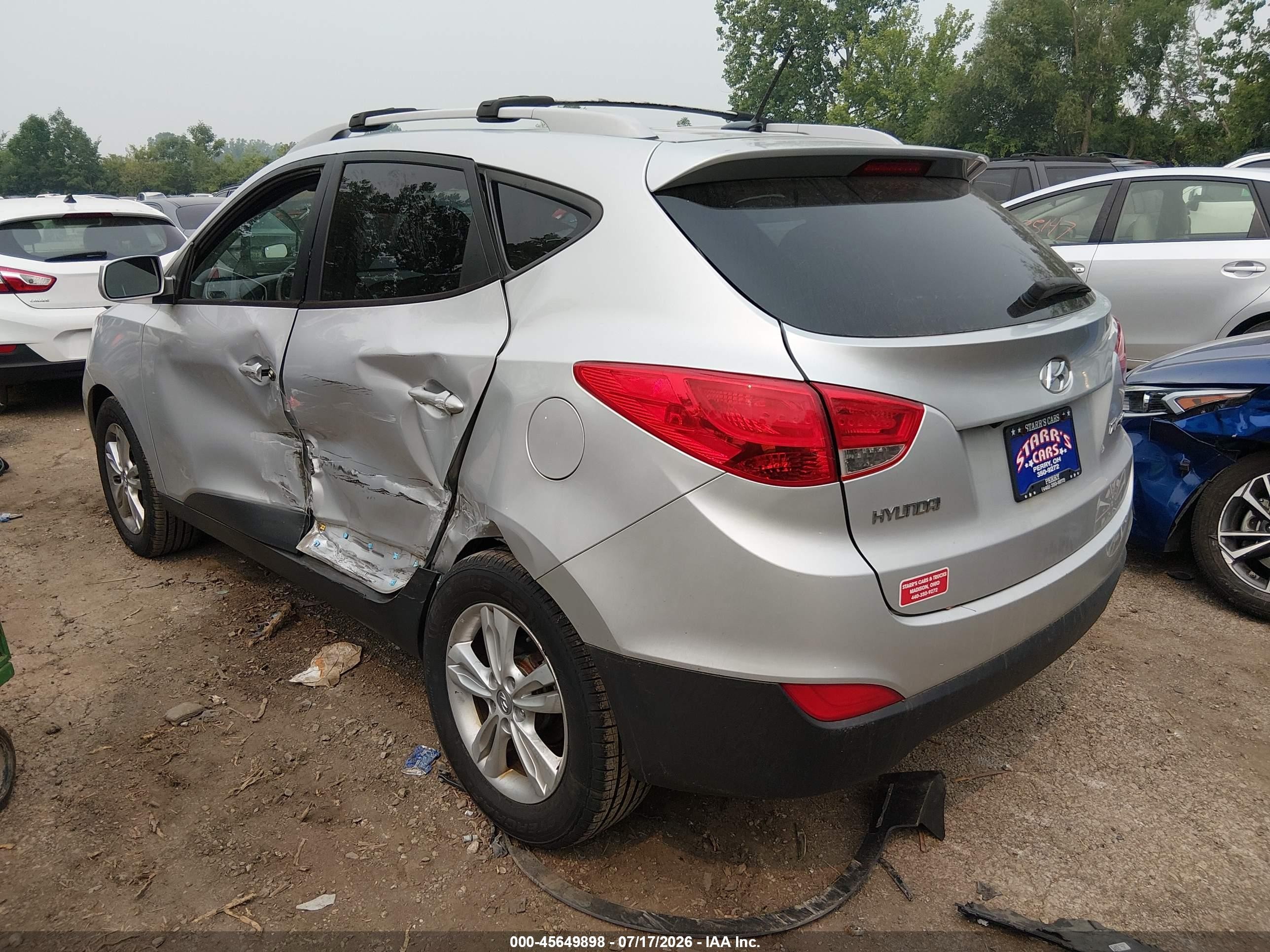 2011 Hyundai Tucson Gls Silver vin: KM8JU3AC0BU226131