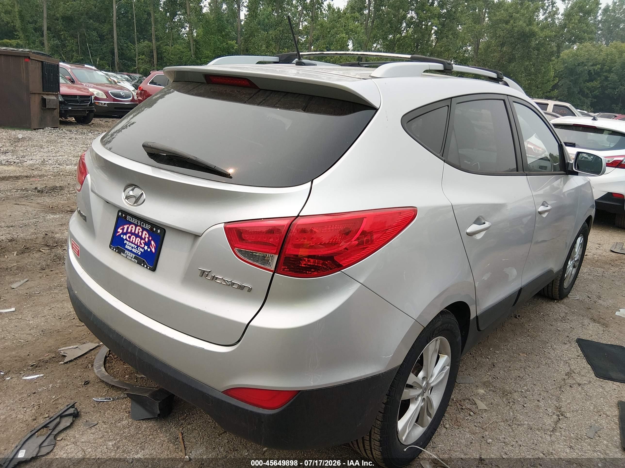 2011 Hyundai Tucson Gls Silver vin: KM8JU3AC0BU226131