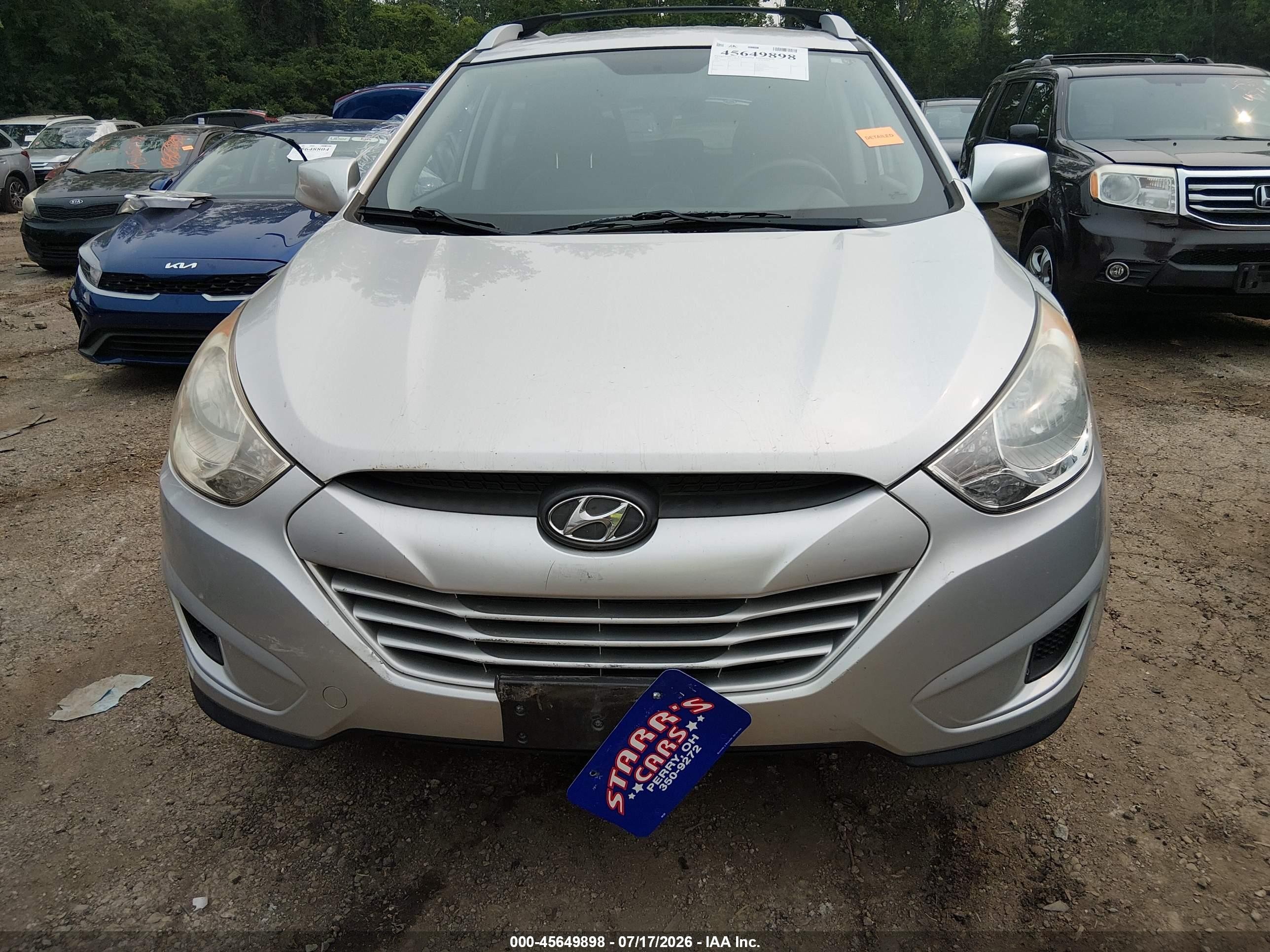2011 Hyundai Tucson Gls Silver vin: KM8JU3AC0BU226131