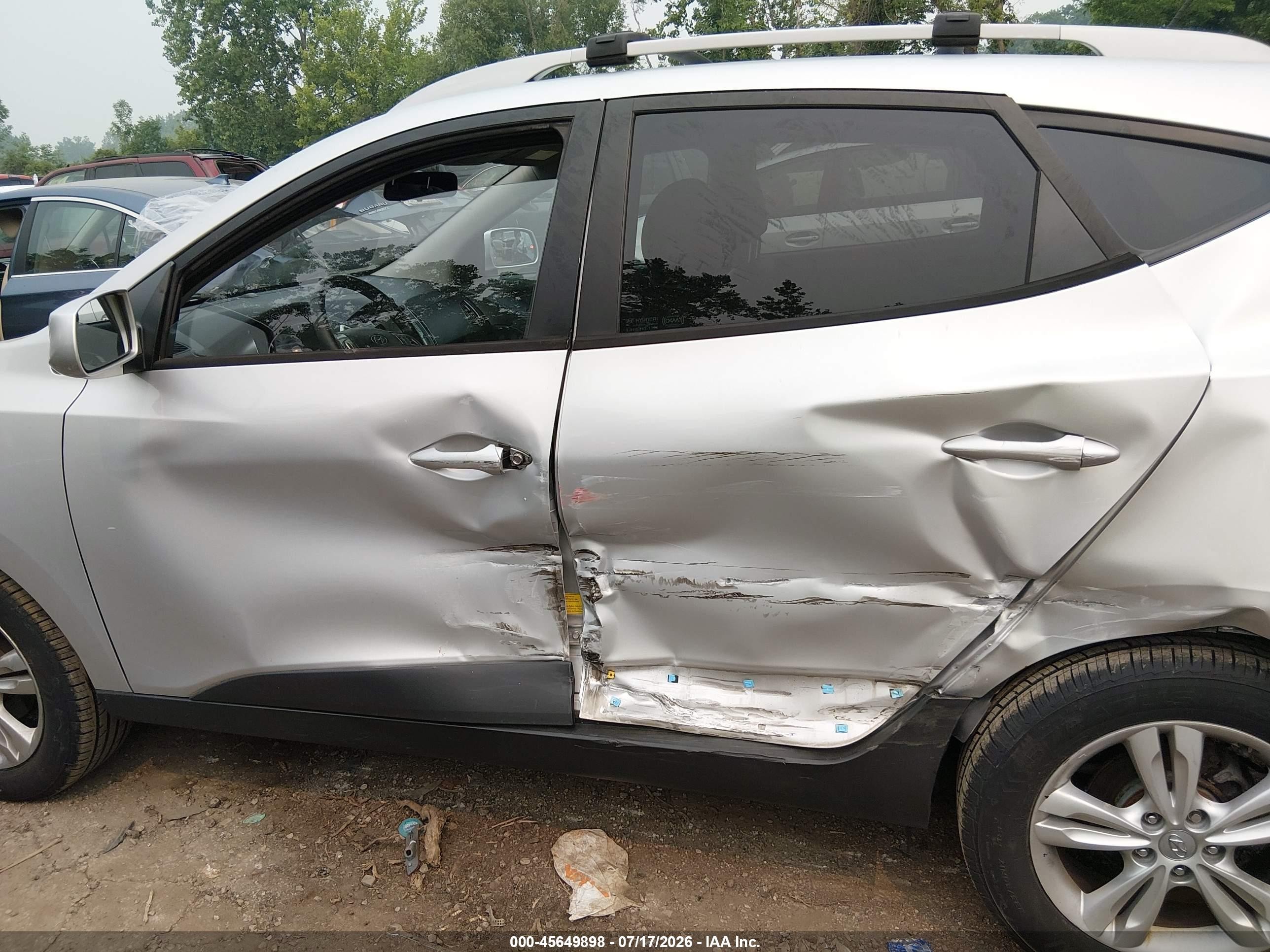 2011 Hyundai Tucson Gls Silver vin: KM8JU3AC0BU226131
