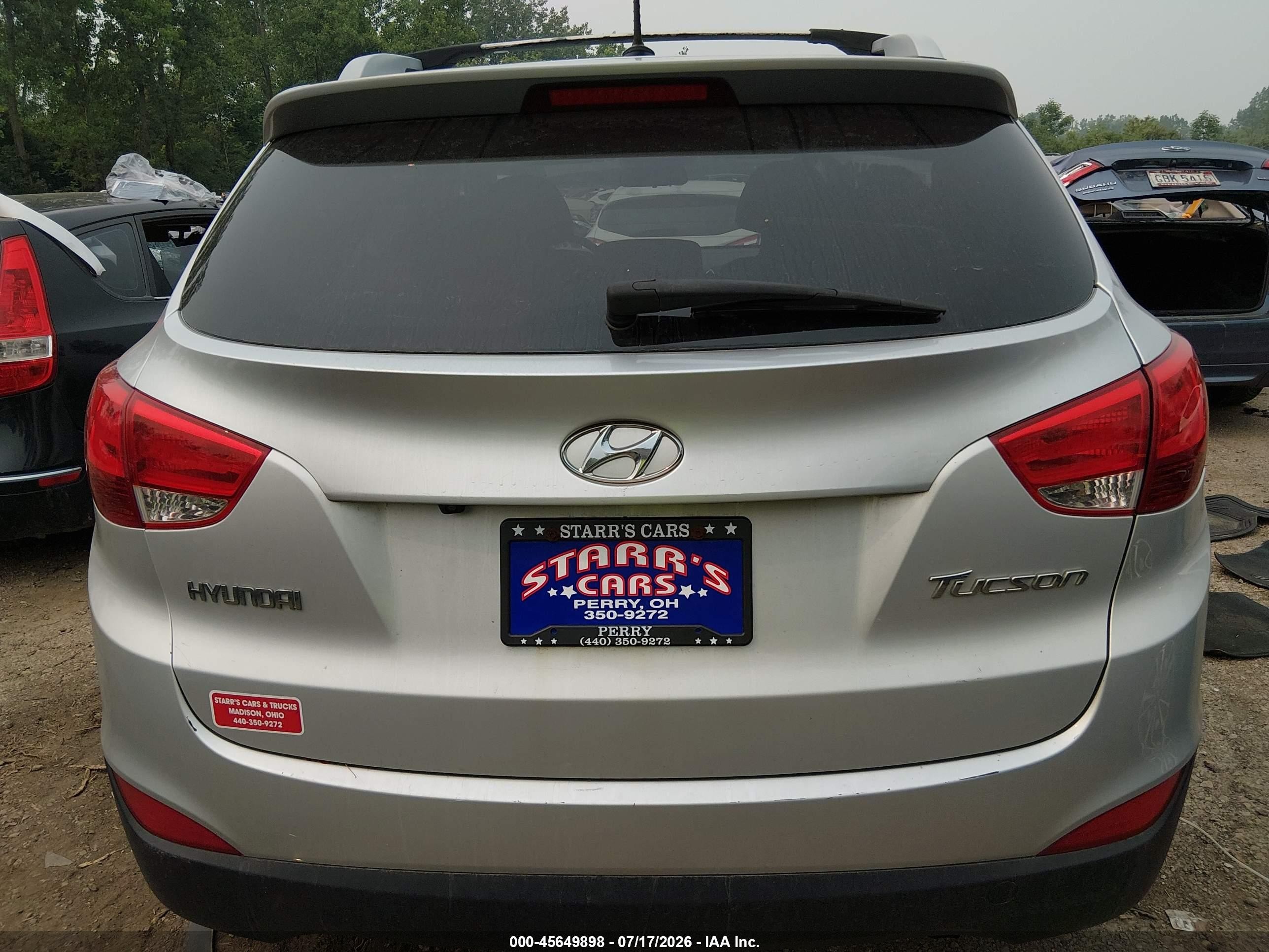 2011 Hyundai Tucson Gls Silver vin: KM8JU3AC0BU226131