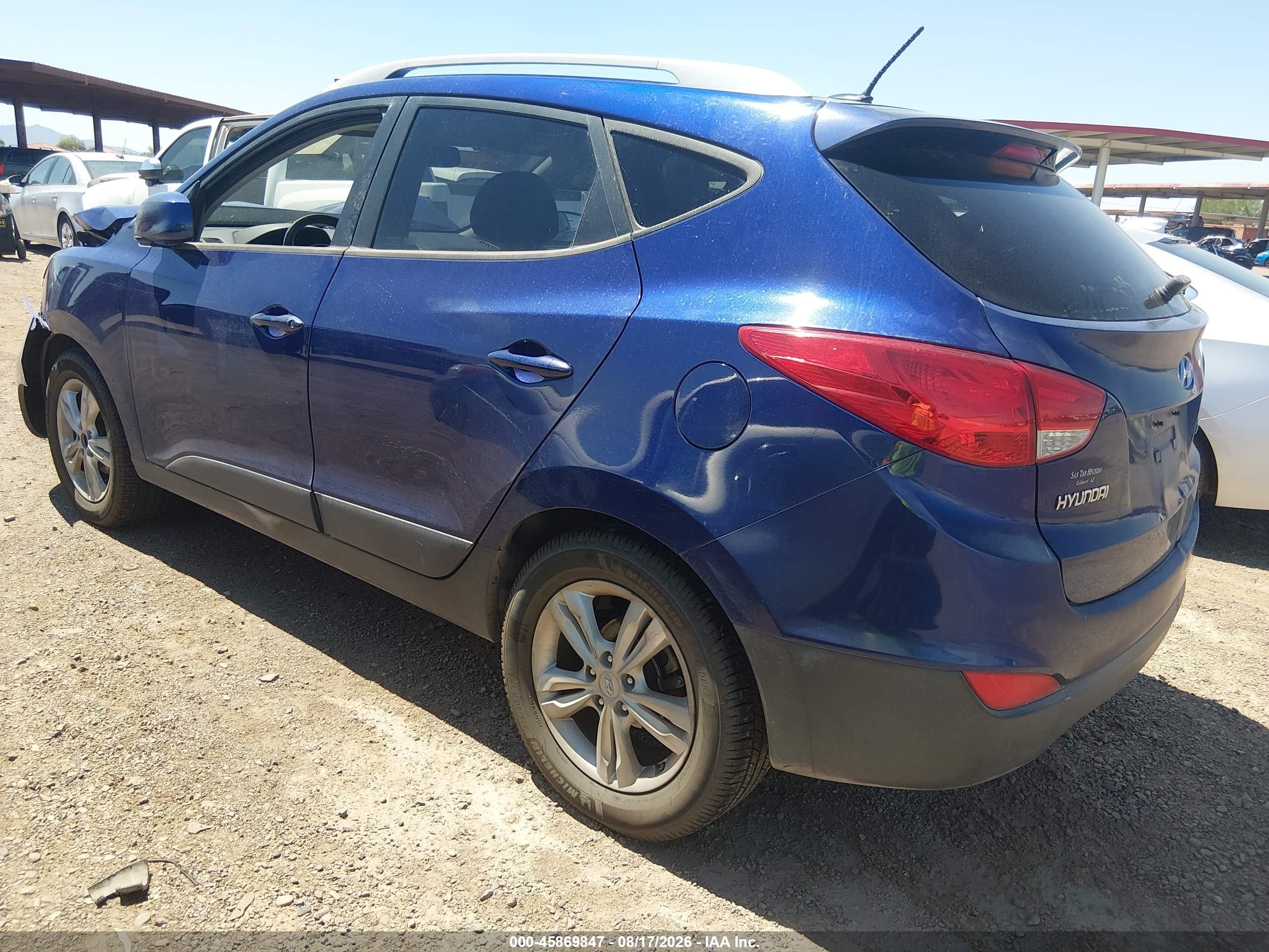 2011 Hyundai Tucson Gls Blue vin: KM8JU3AC0BU239106