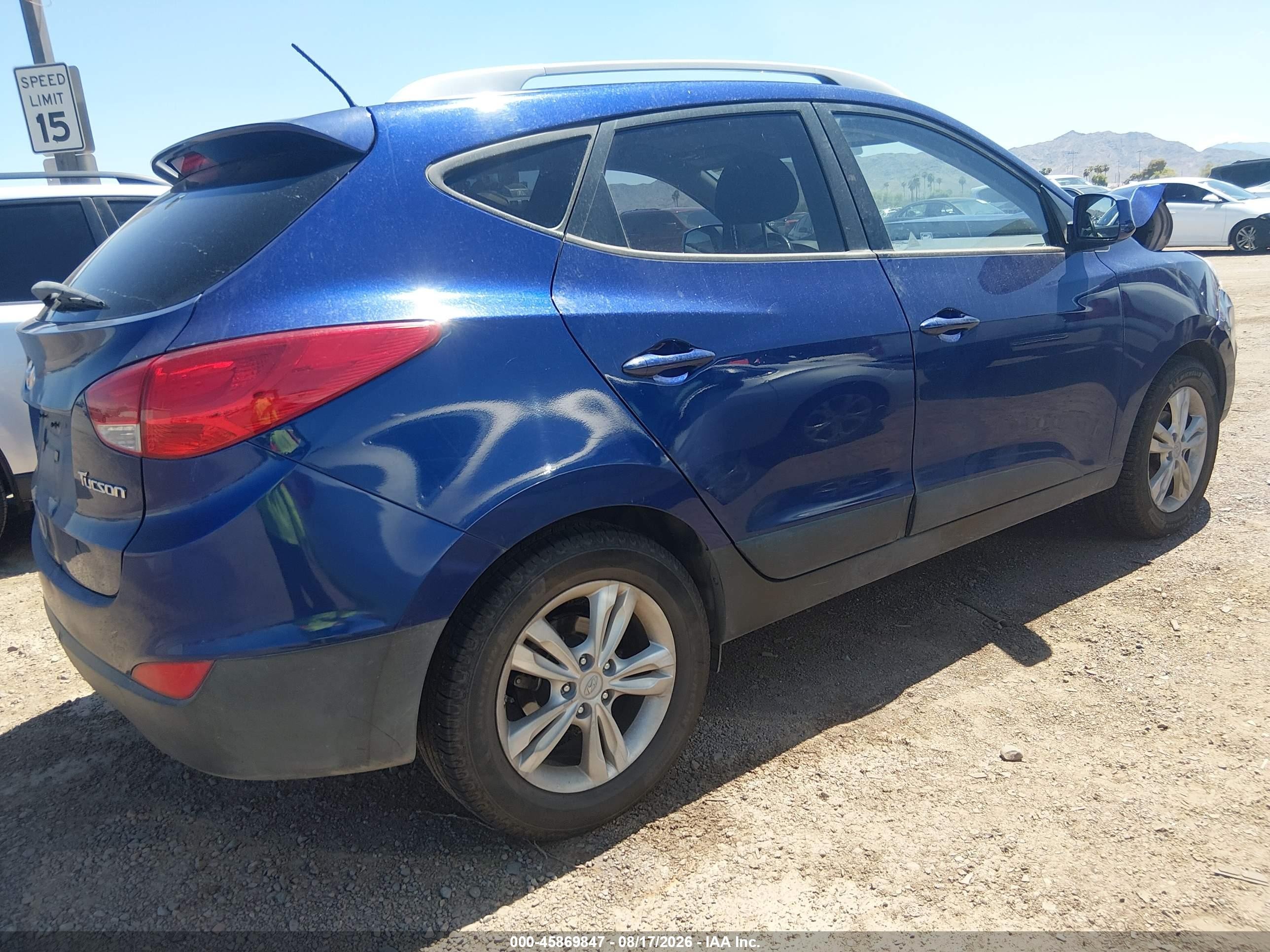 2011 Hyundai Tucson Gls Blue vin: KM8JU3AC0BU239106