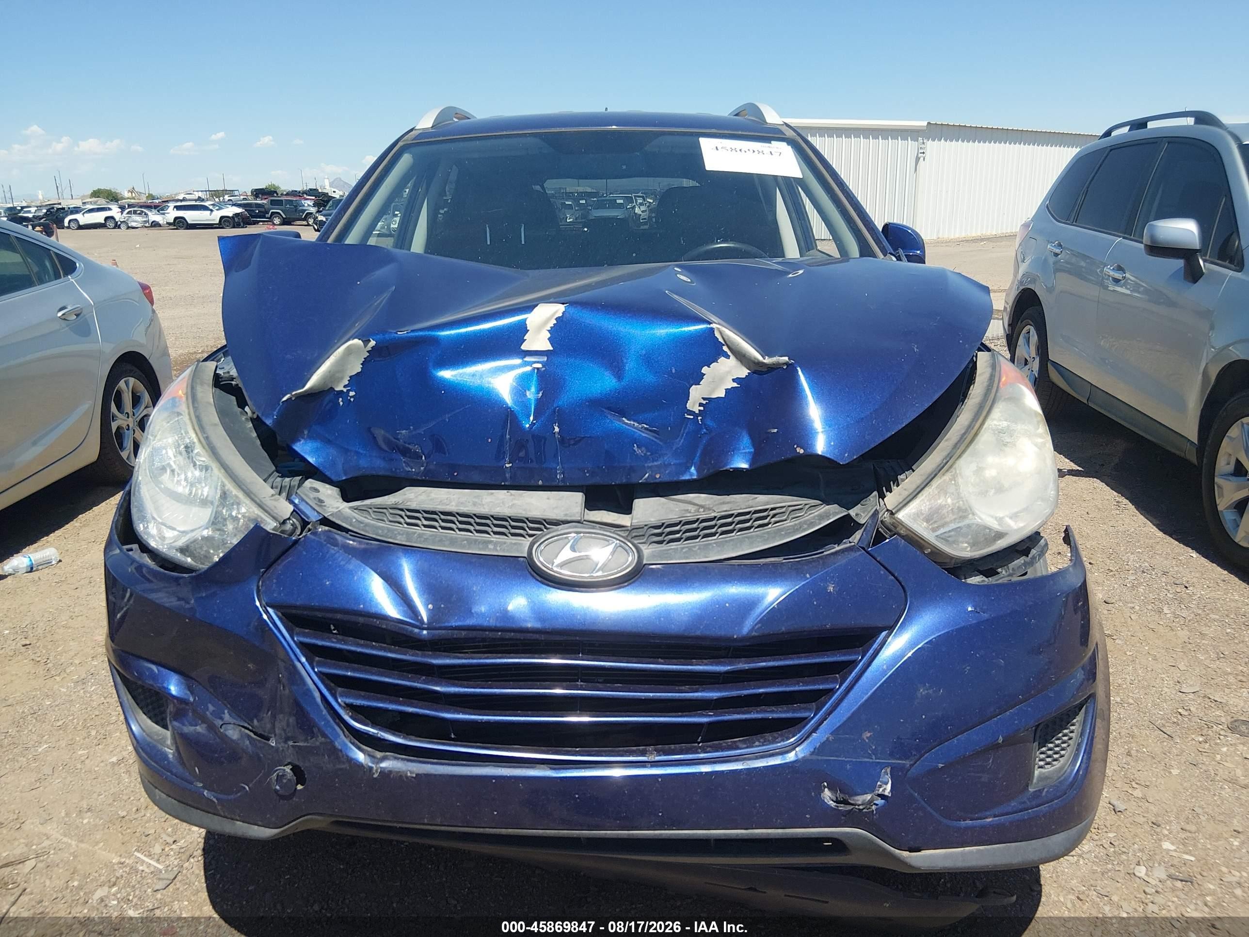 2011 Hyundai Tucson Gls Blue vin: KM8JU3AC0BU239106