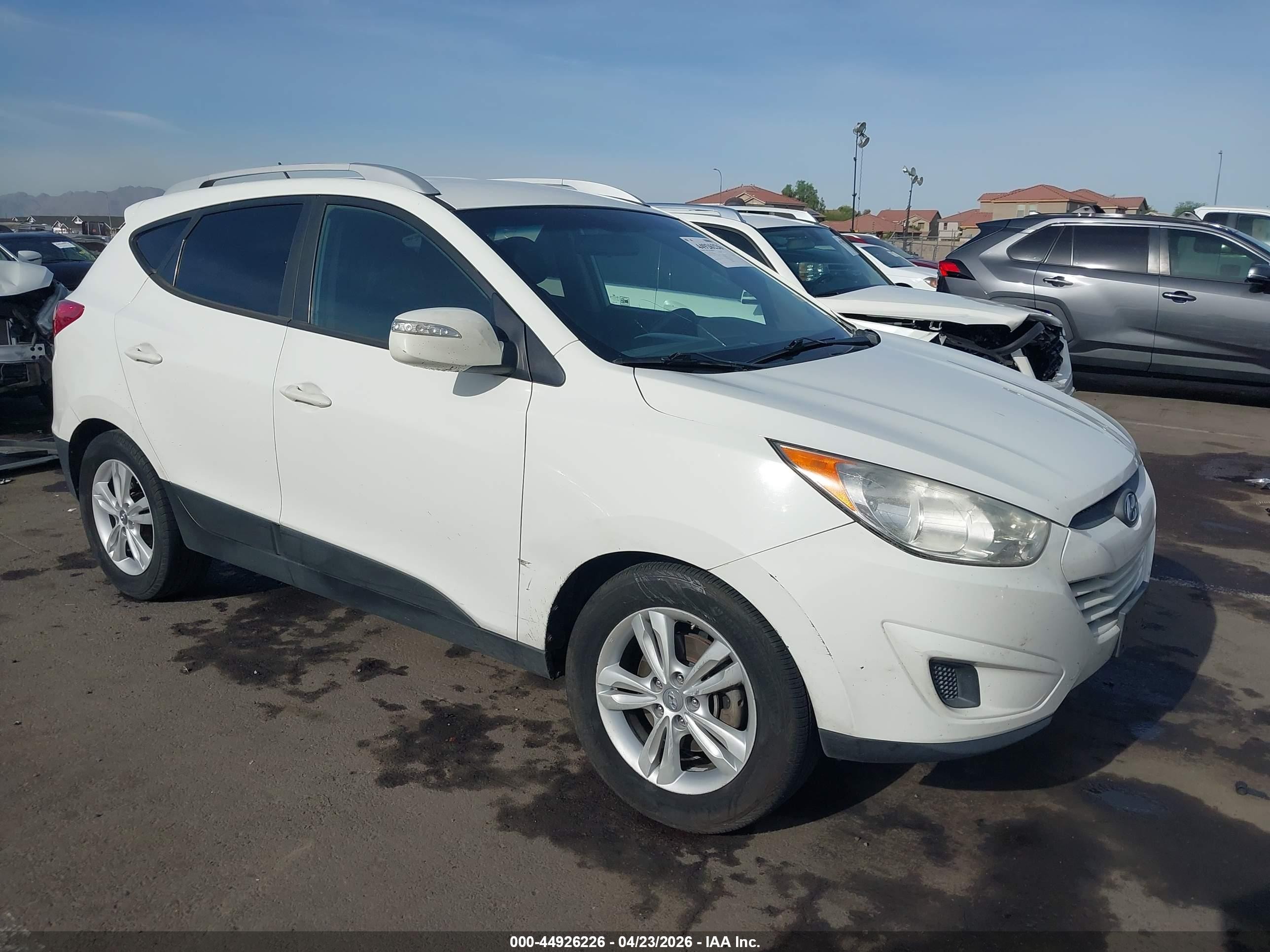 2012 Hyundai Tucson Gls White vin: KM8JU3AC0CU484621