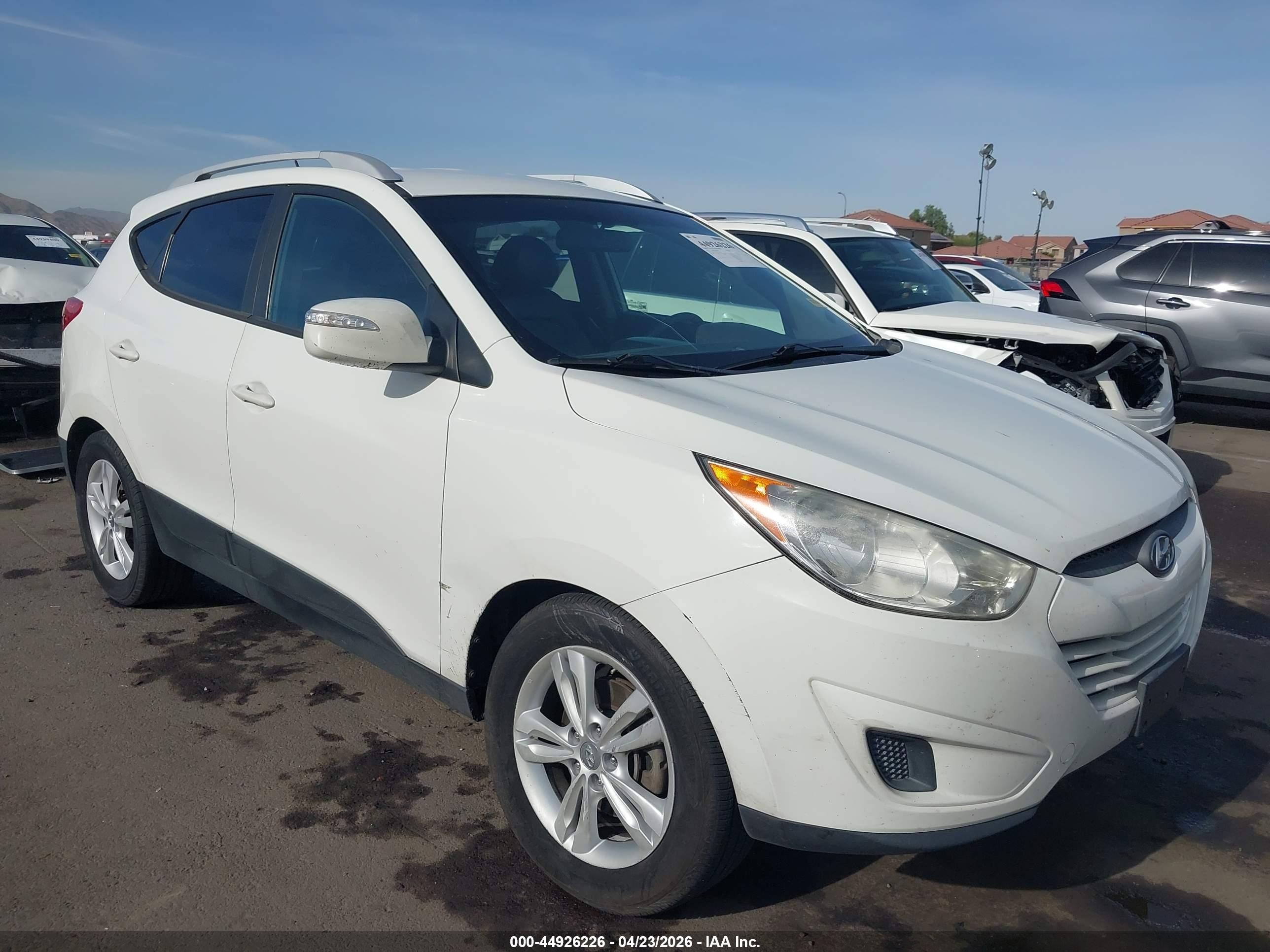 2012 Hyundai Tucson Gls White vin: KM8JU3AC0CU484621