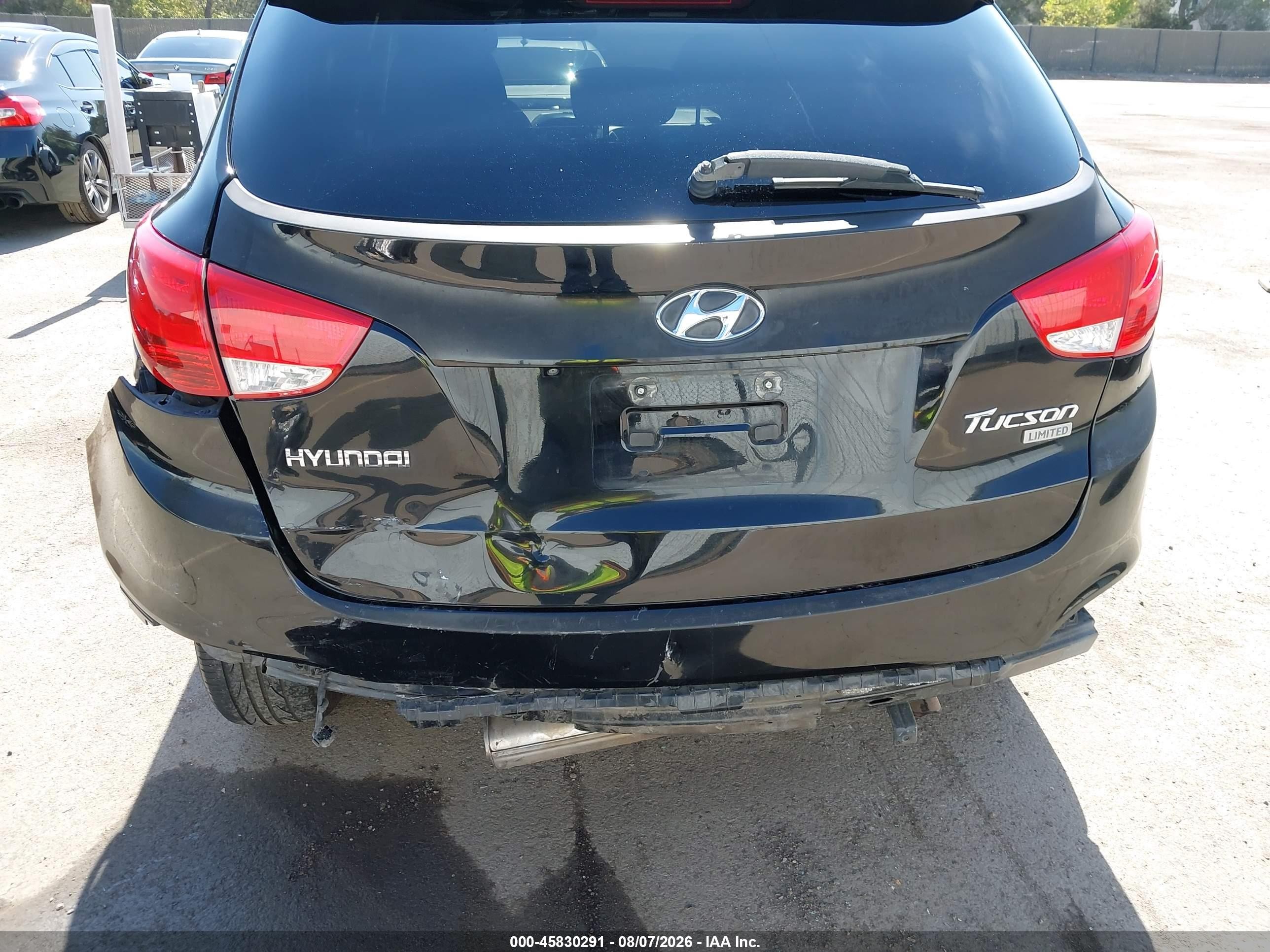 2013 Hyundai Tucson Limited Black vin: KM8JU3AC0DU616424