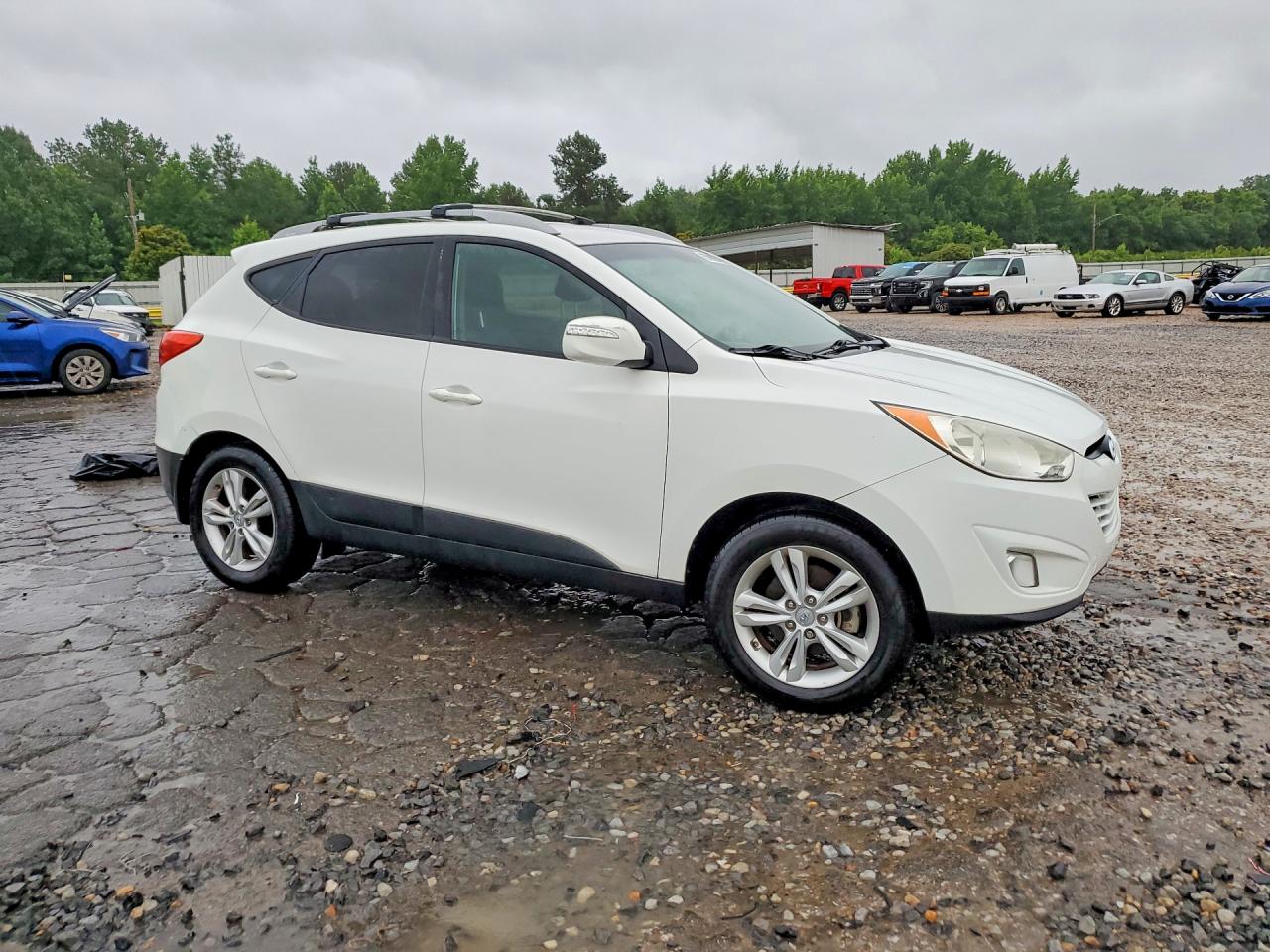 2013 Hyundai Tucson Gls White vin: KM8JU3AC0DU656986