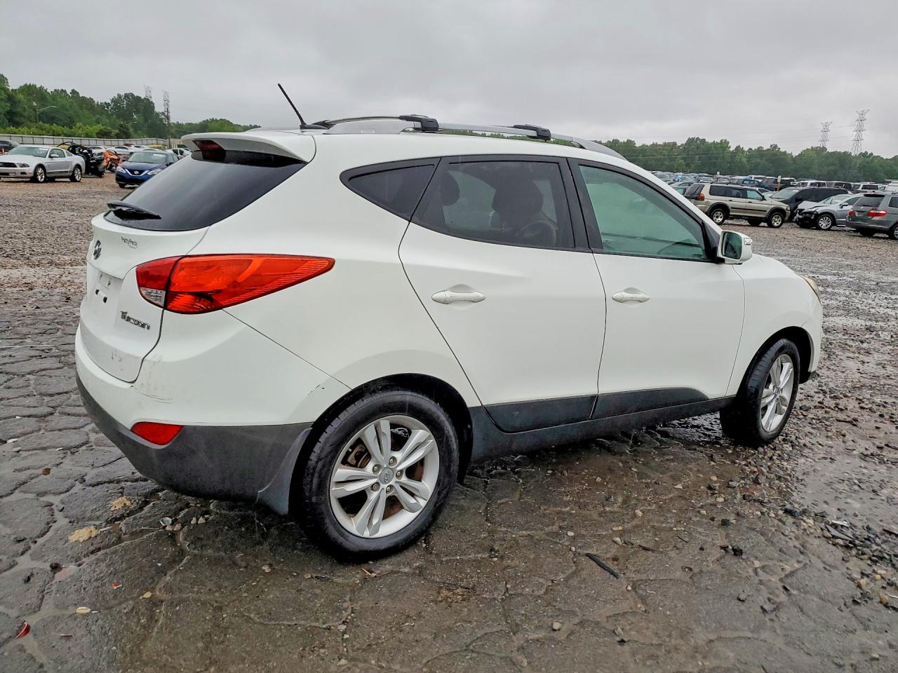 2013 Hyundai Tucson Gls White vin: KM8JU3AC0DU656986