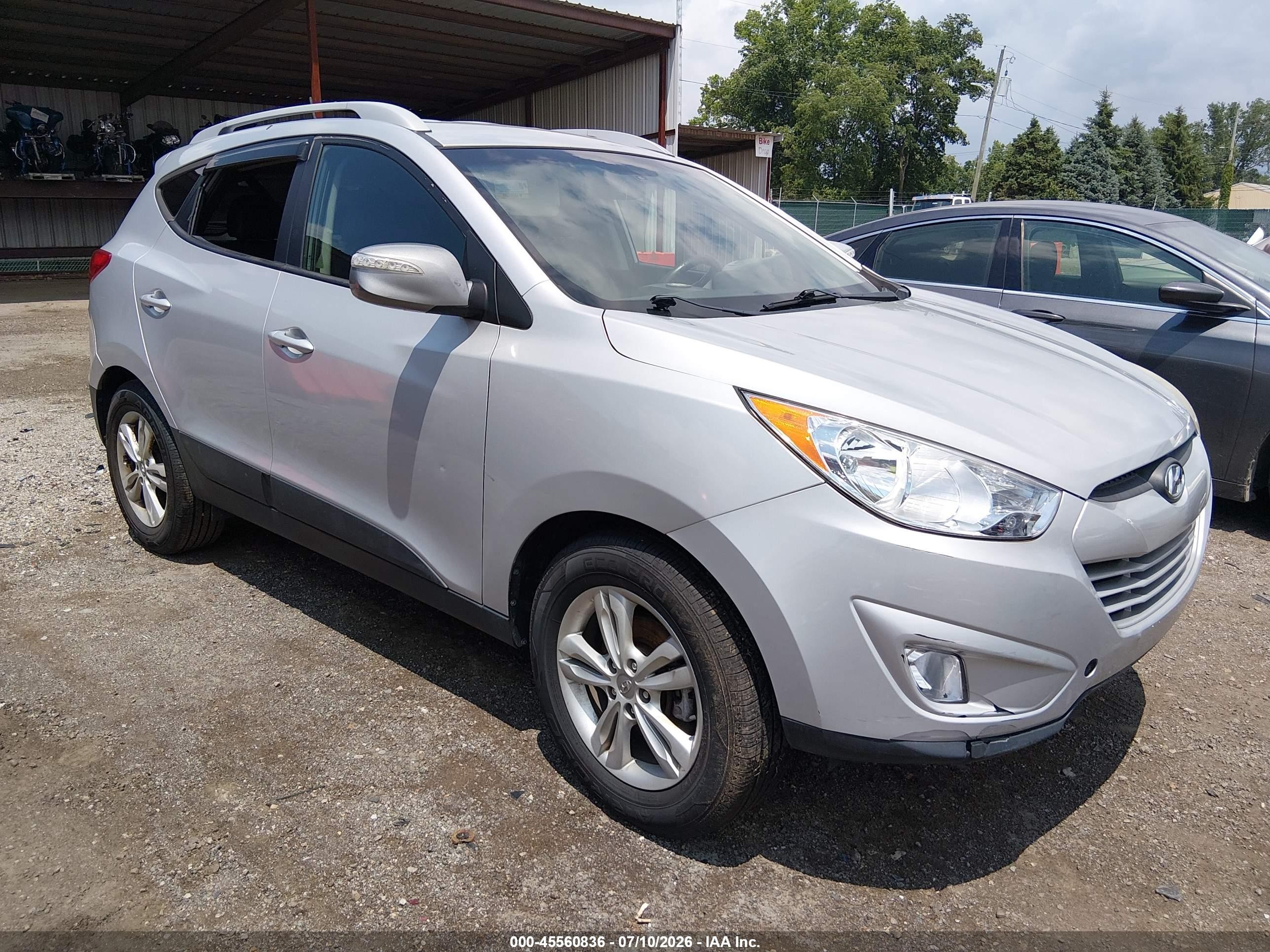 2013 Hyundai Tucson Gls Silver vin: KM8JU3AC0DU681337