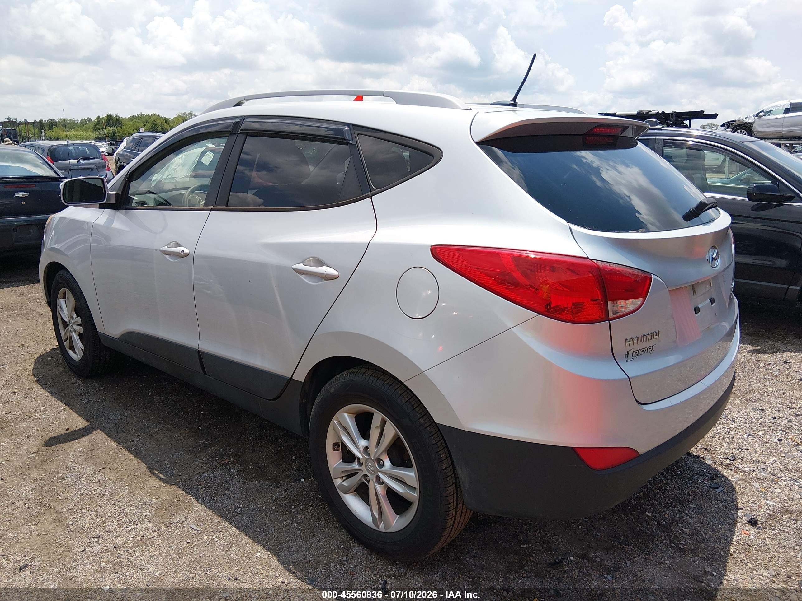 2013 Hyundai Tucson Gls Silver vin: KM8JU3AC0DU681337