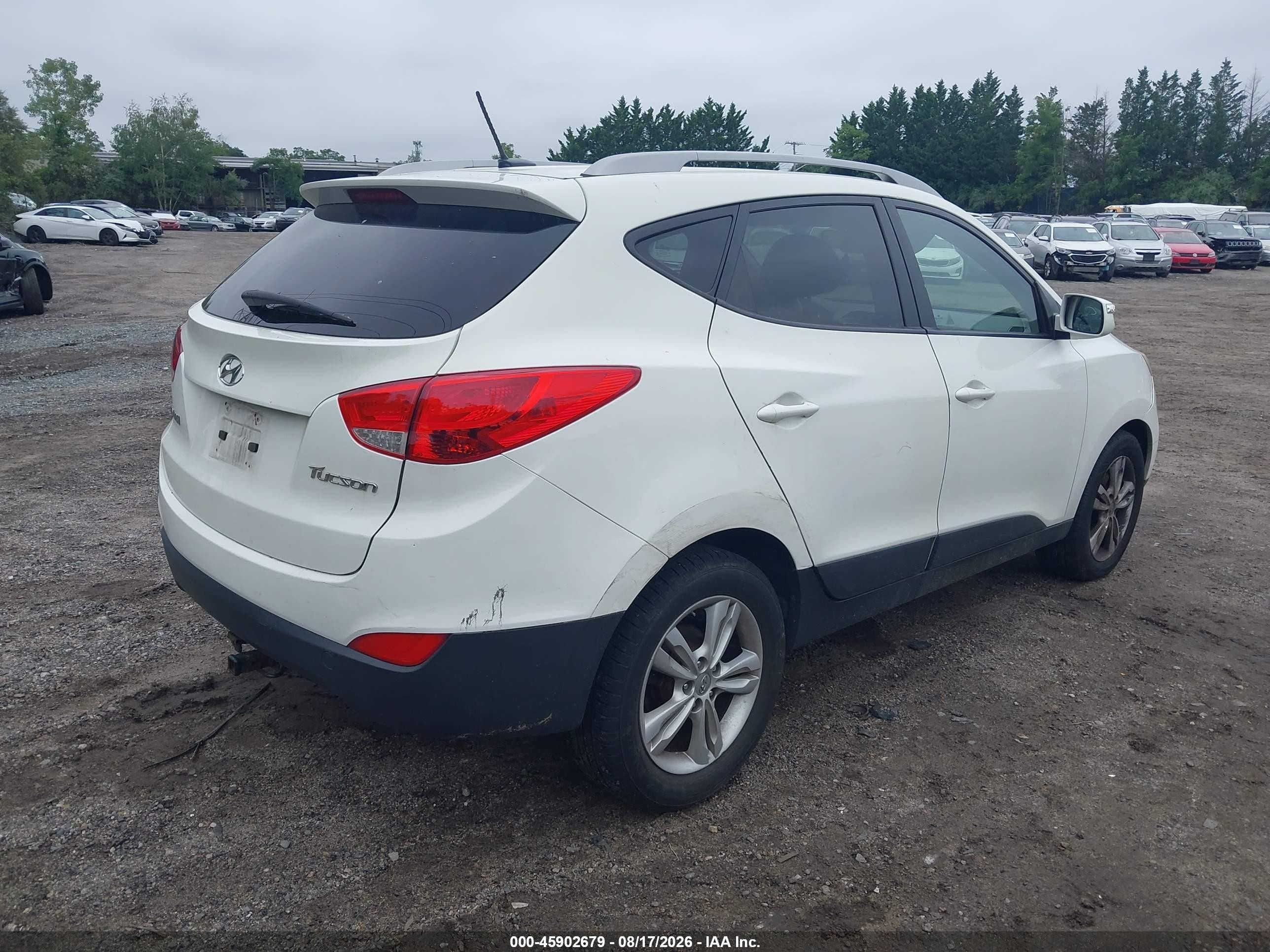 2013 Hyundai Tucson Gls White vin: KM8JU3AC0DU716202