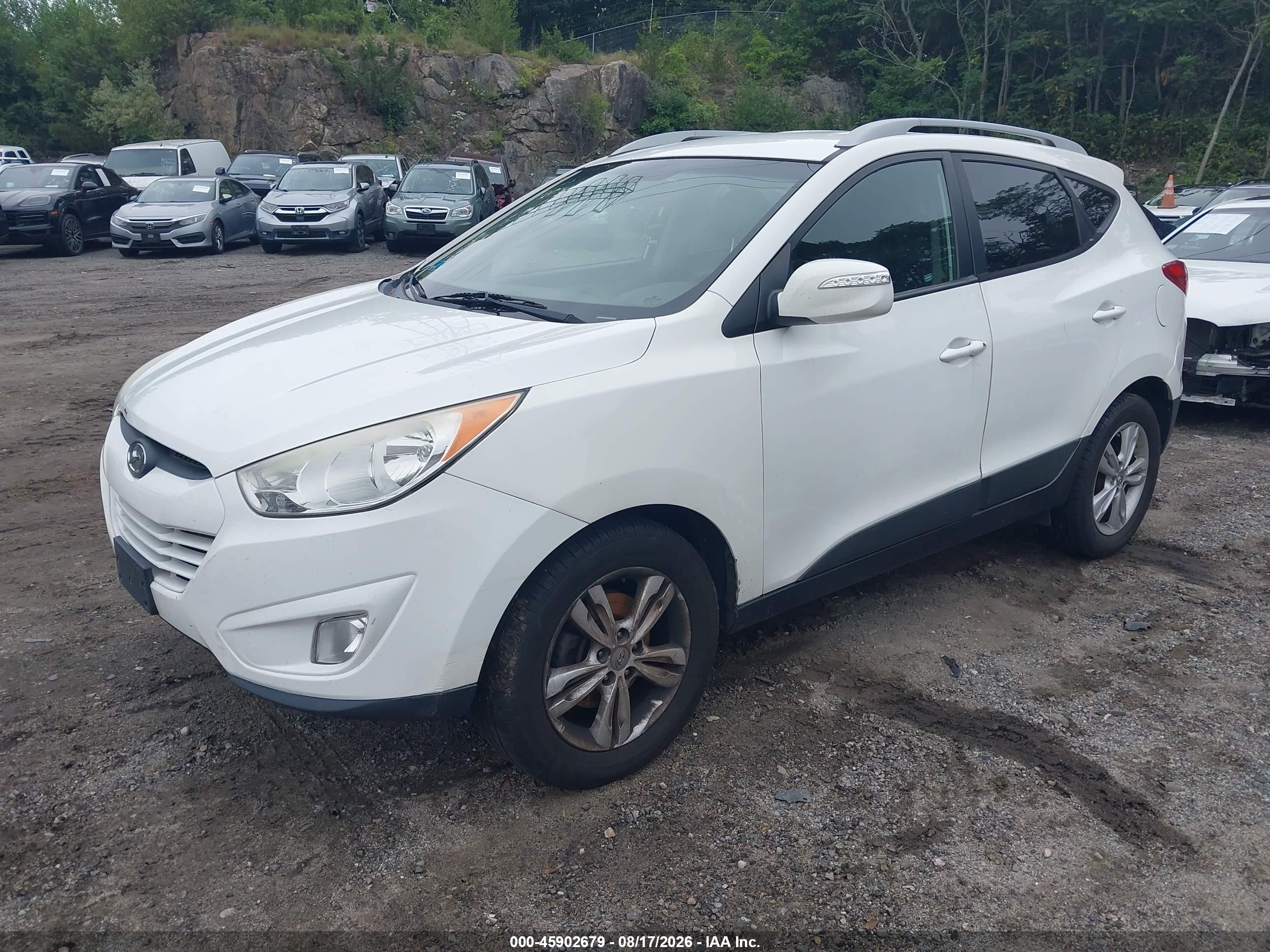 2013 Hyundai Tucson Gls White vin: KM8JU3AC0DU716202